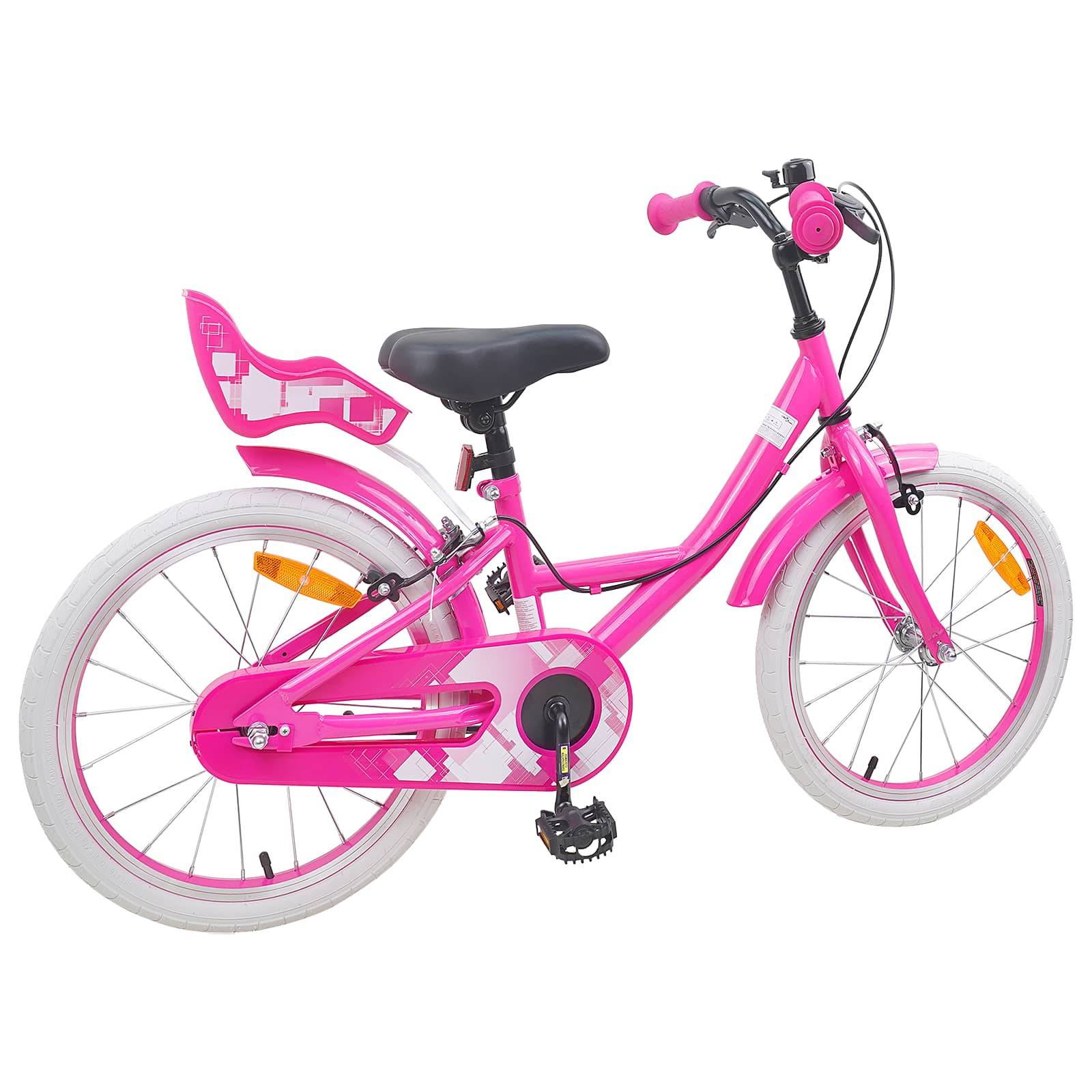 vidaXL Kinderfahrrad 18 Zoll für 5-7 Jahre alt Rosa