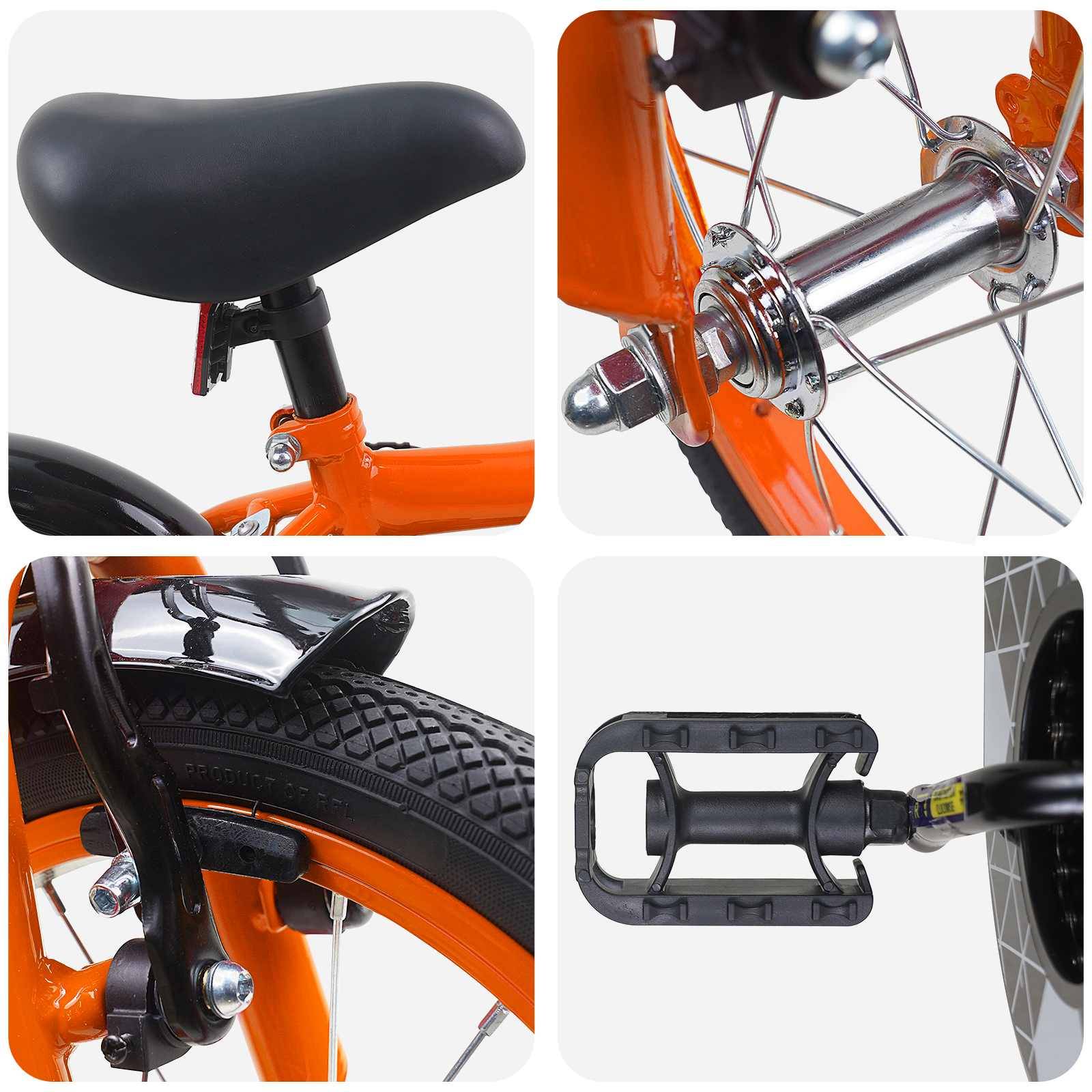 vidaXL Kinderfahrrad 12 Zoll für 2-4 Jahre alt Orange