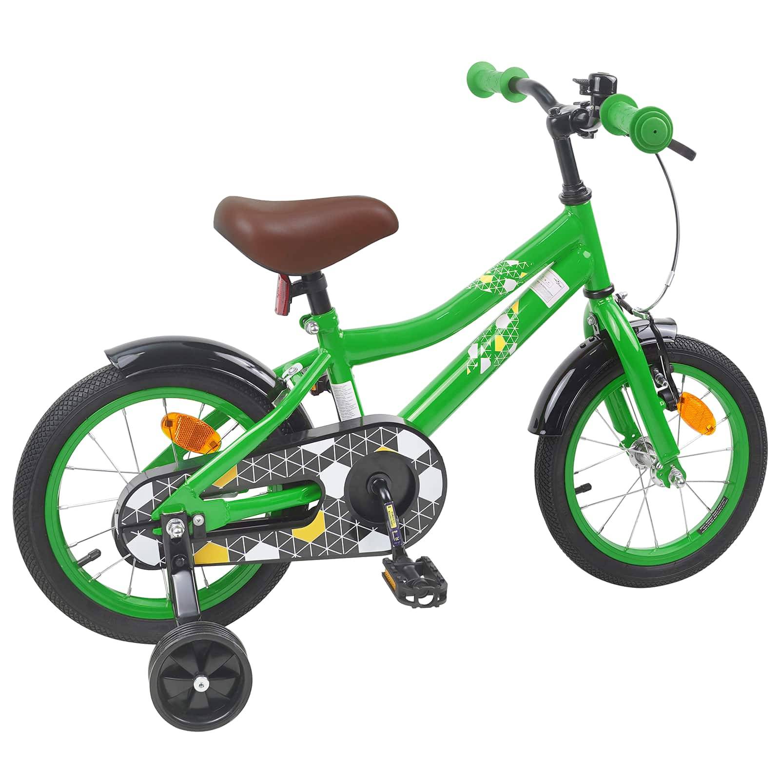 vidaXL Kinderfahrrad 12 Zoll für 2-4 Jahre alt Grün