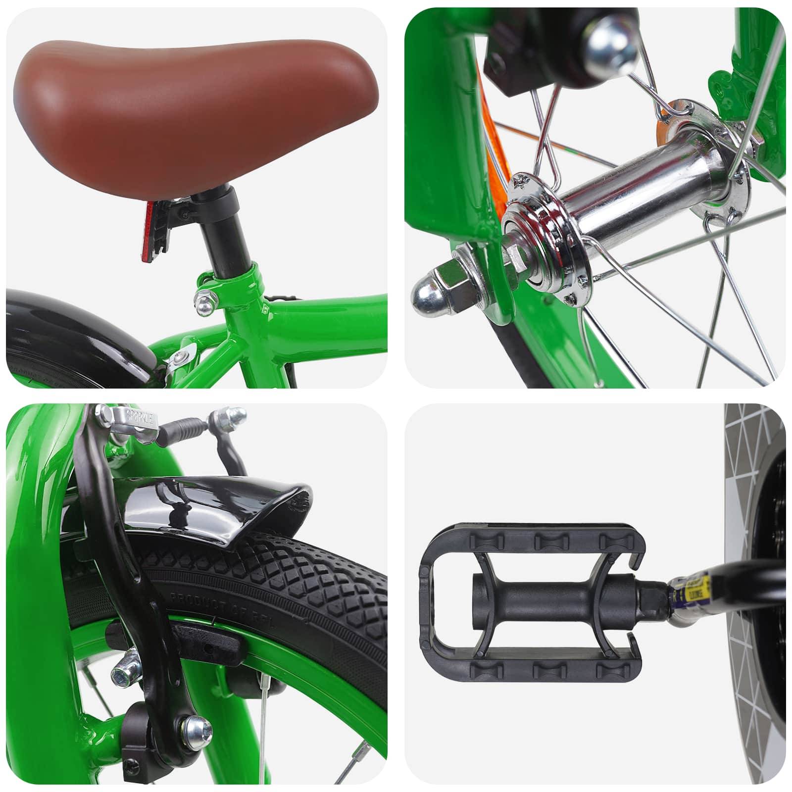 vidaXL Kinderfahrrad 12 Zoll für 2-4 Jahre alt Grün
