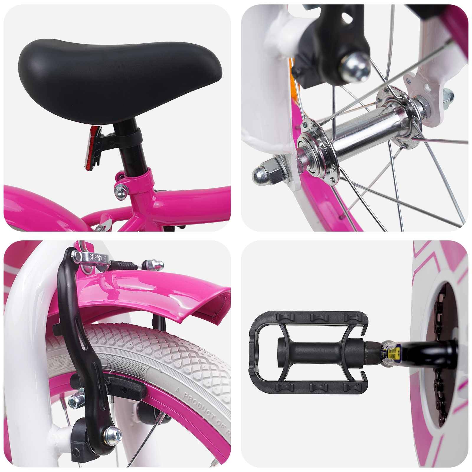 vidaXL Kinderfahrrad 12 Zoll für 2-4 Jahre alt Rosa