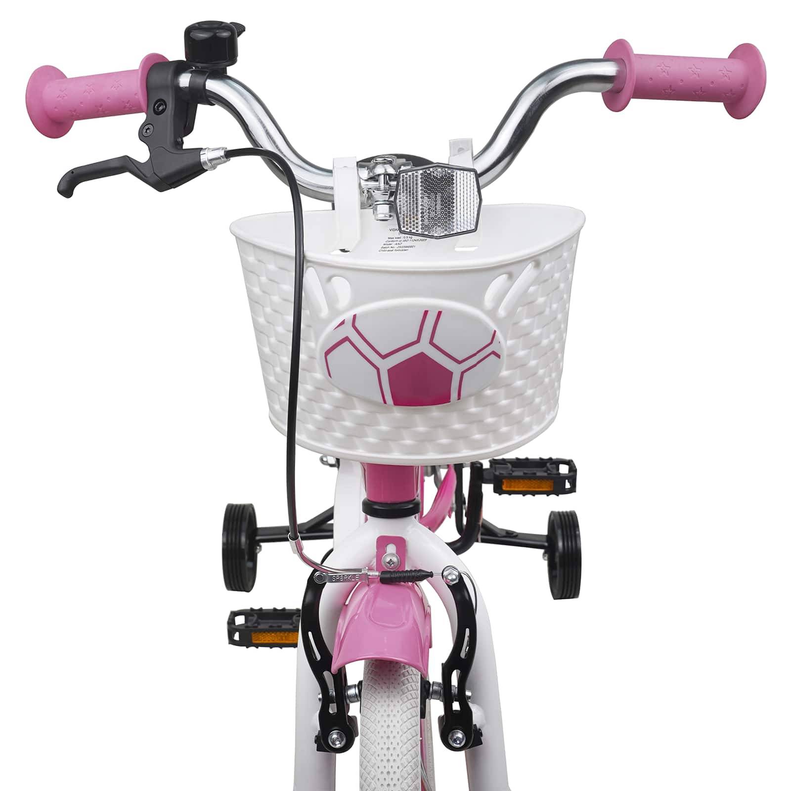 vidaXL Kinderfahrrad 12 Zoll für 2-4 Jahre alt Hellrosa