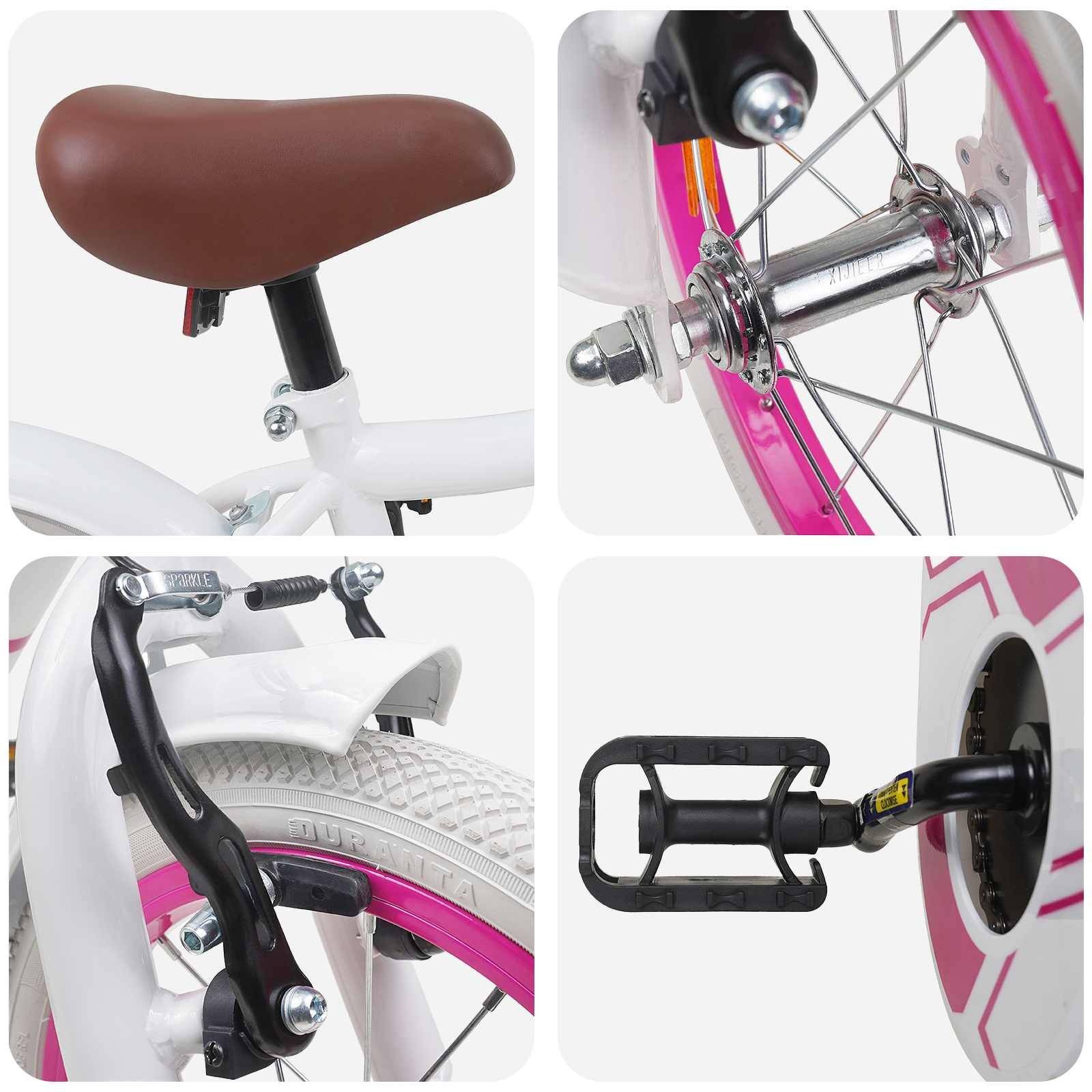 vidaXL Kinderfahrrad 12 Zoll für 2-4 Jahre alt Weiß