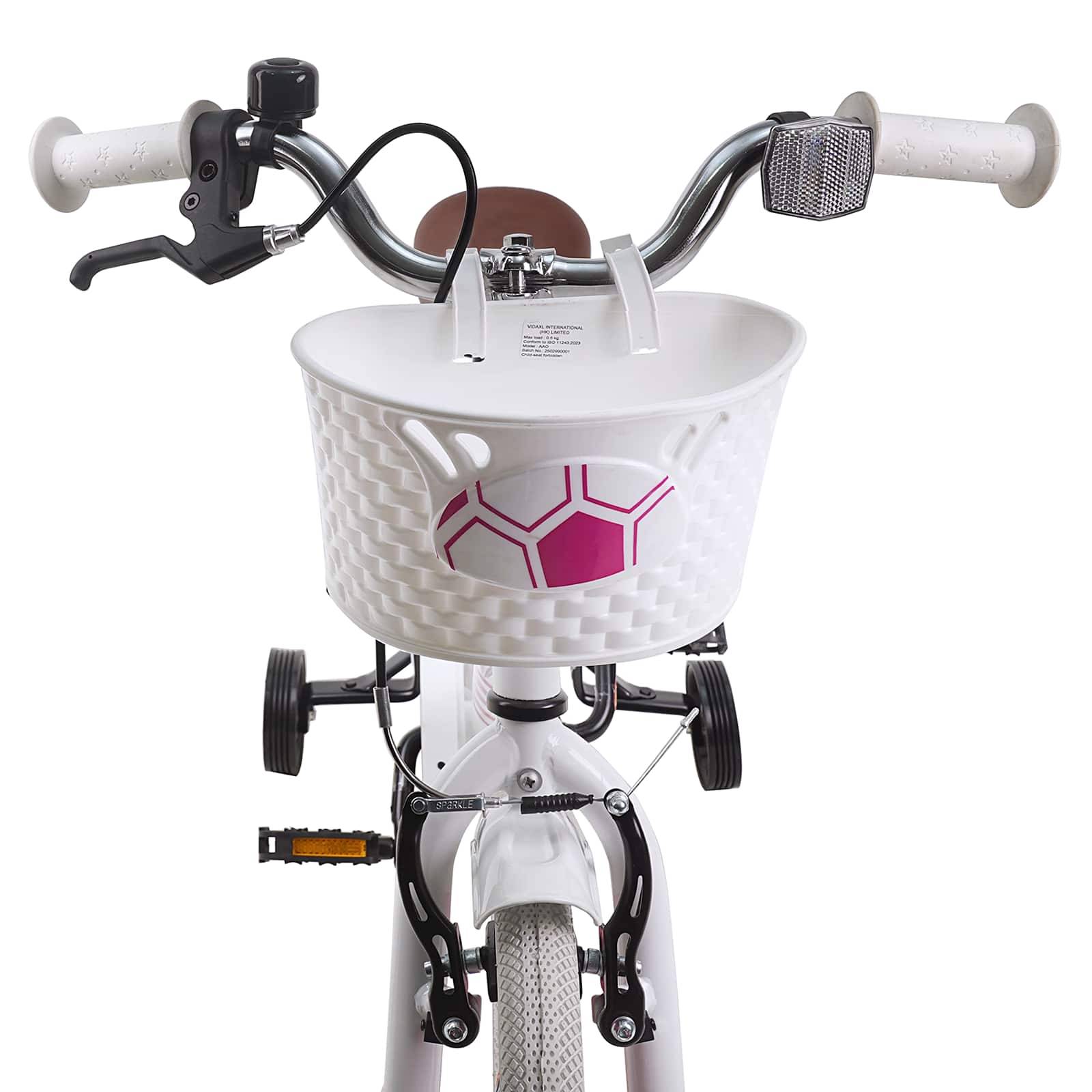 vidaXL Kinderfahrrad 12 Zoll für 2-4 Jahre alt Weiß