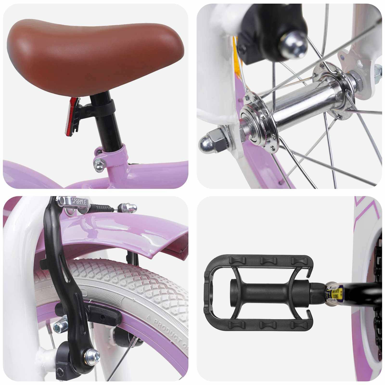 vidaXL Kinderfahrrad 12 Zoll für 2-4 Jahre alt Lila