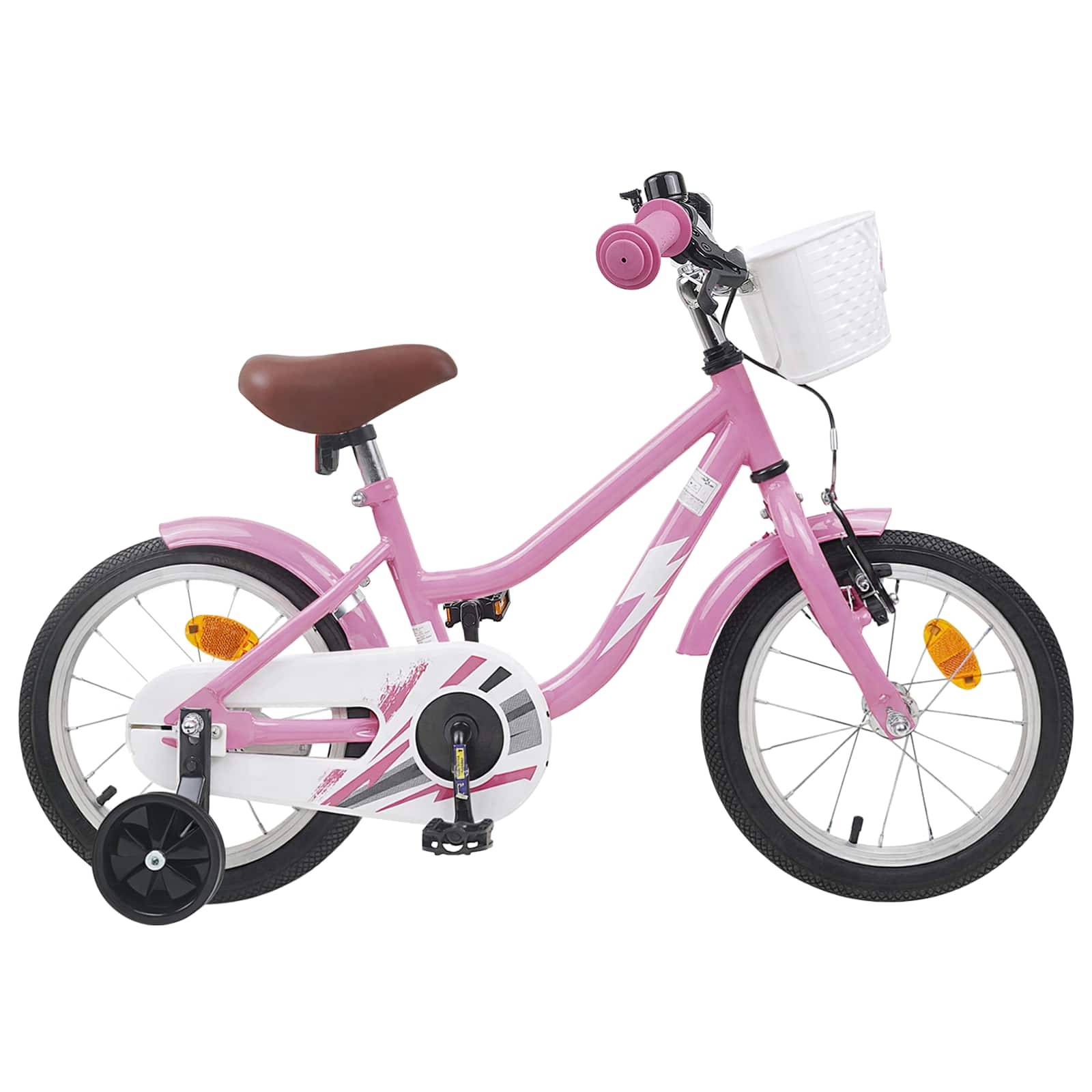 vidaXL Kinderfahrrad 12 Zoll für 2-4 Jahre alt Hellrosa