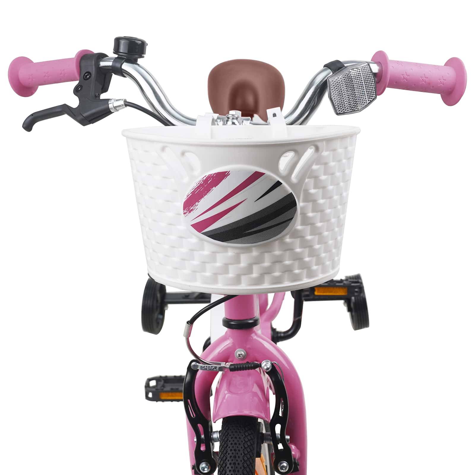 vidaXL Kinderfahrrad 12 Zoll für 2-4 Jahre alt Hellrosa