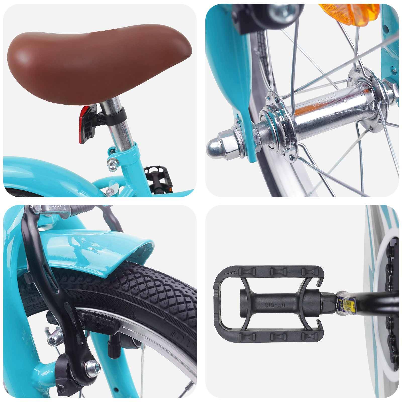 vidaXL Kinderfahrrad 12 Zoll für 2-4 Jahre alt Himmelblau