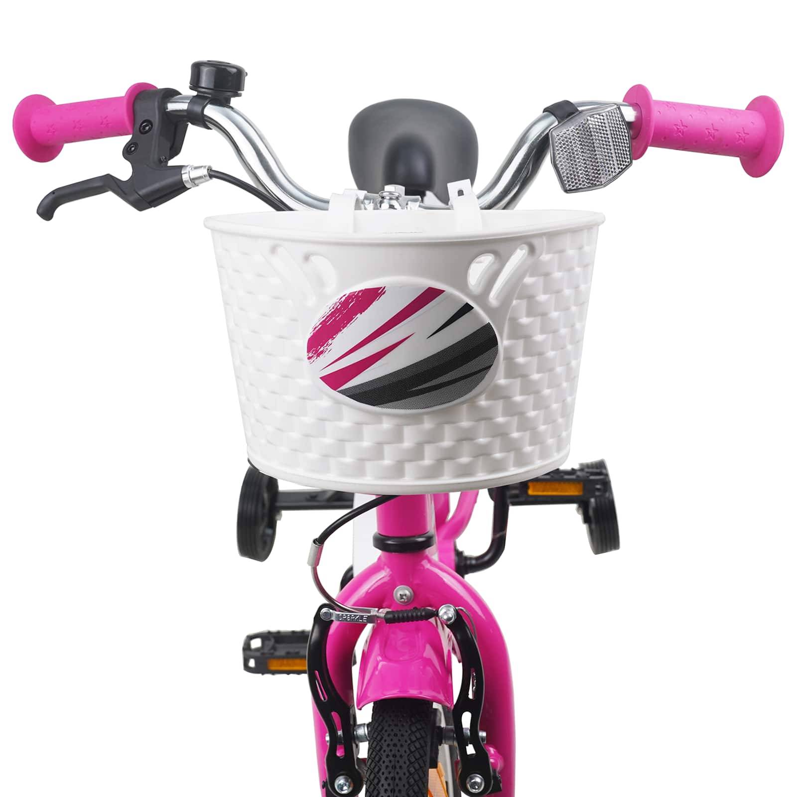 vidaXL Kinderfahrrad 12 Zoll für 2-4 Jahre alt Dunkelrosa