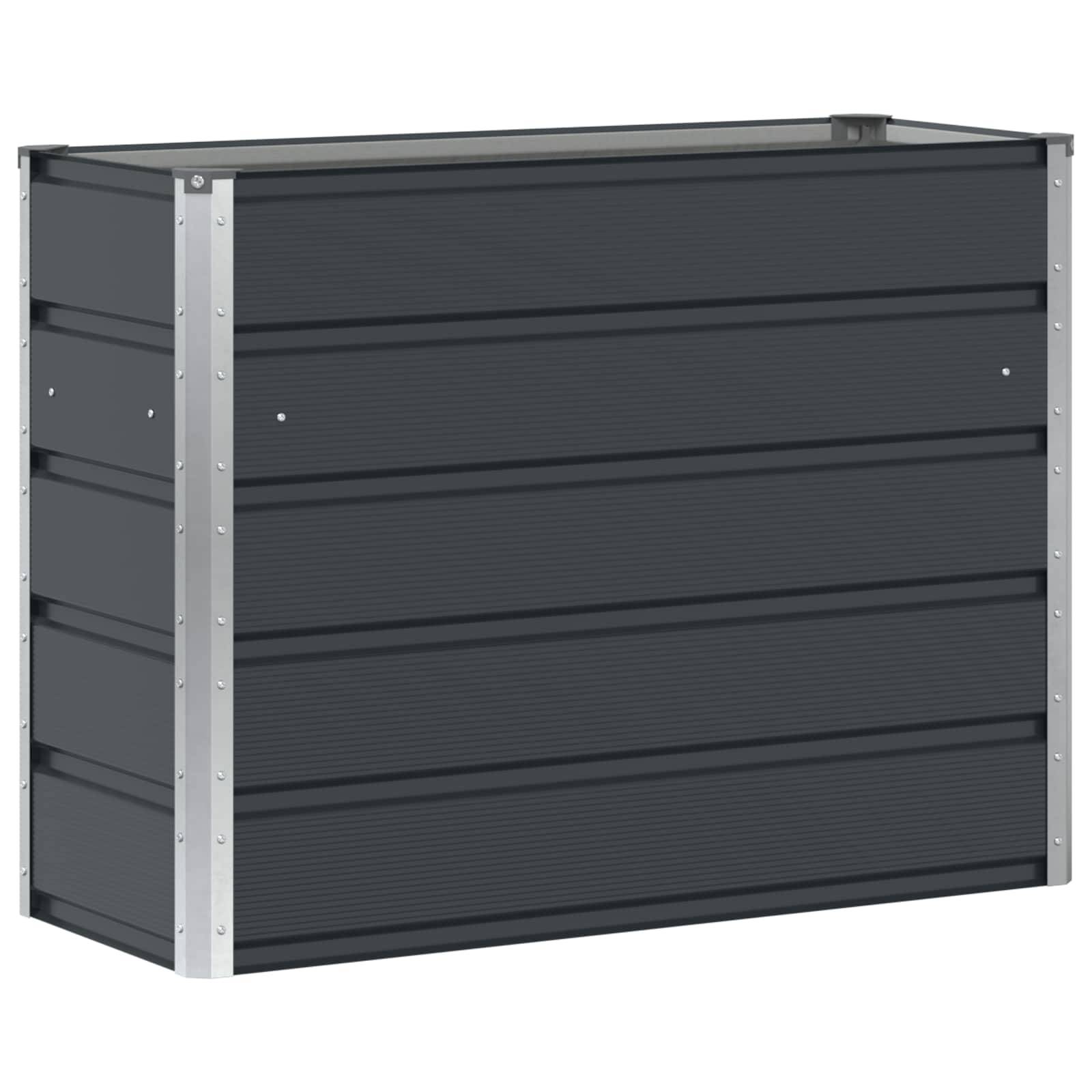 vidaXL Pflanzkübel Anthrazit 100 x 40 x 75 cm Stahl