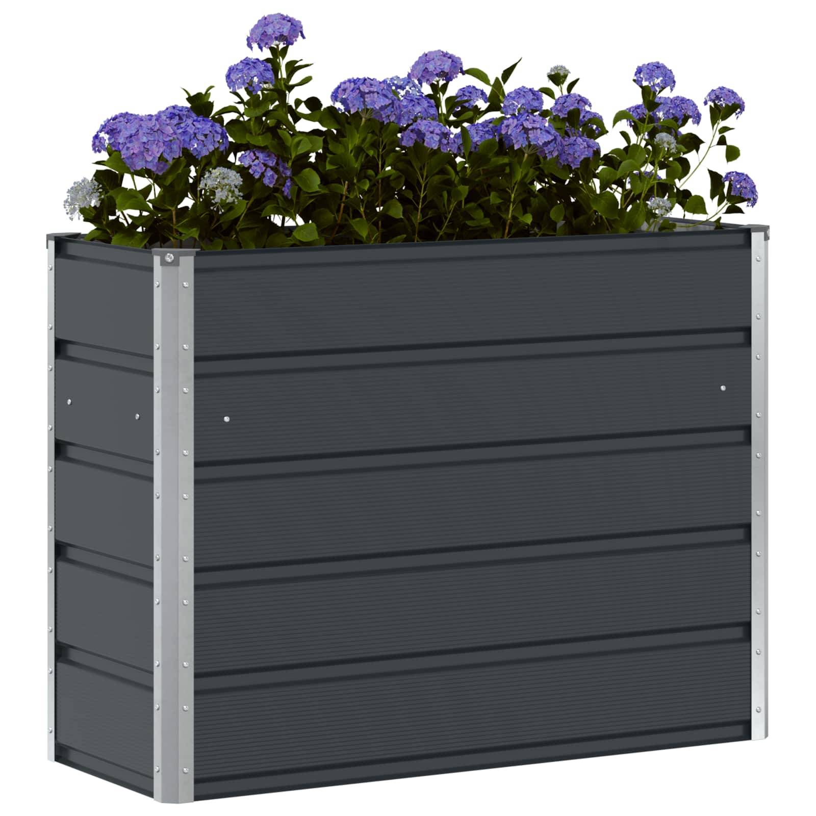 vidaXL Pflanzkübel Anthrazit 100 x 40 x 75 cm Stahl
