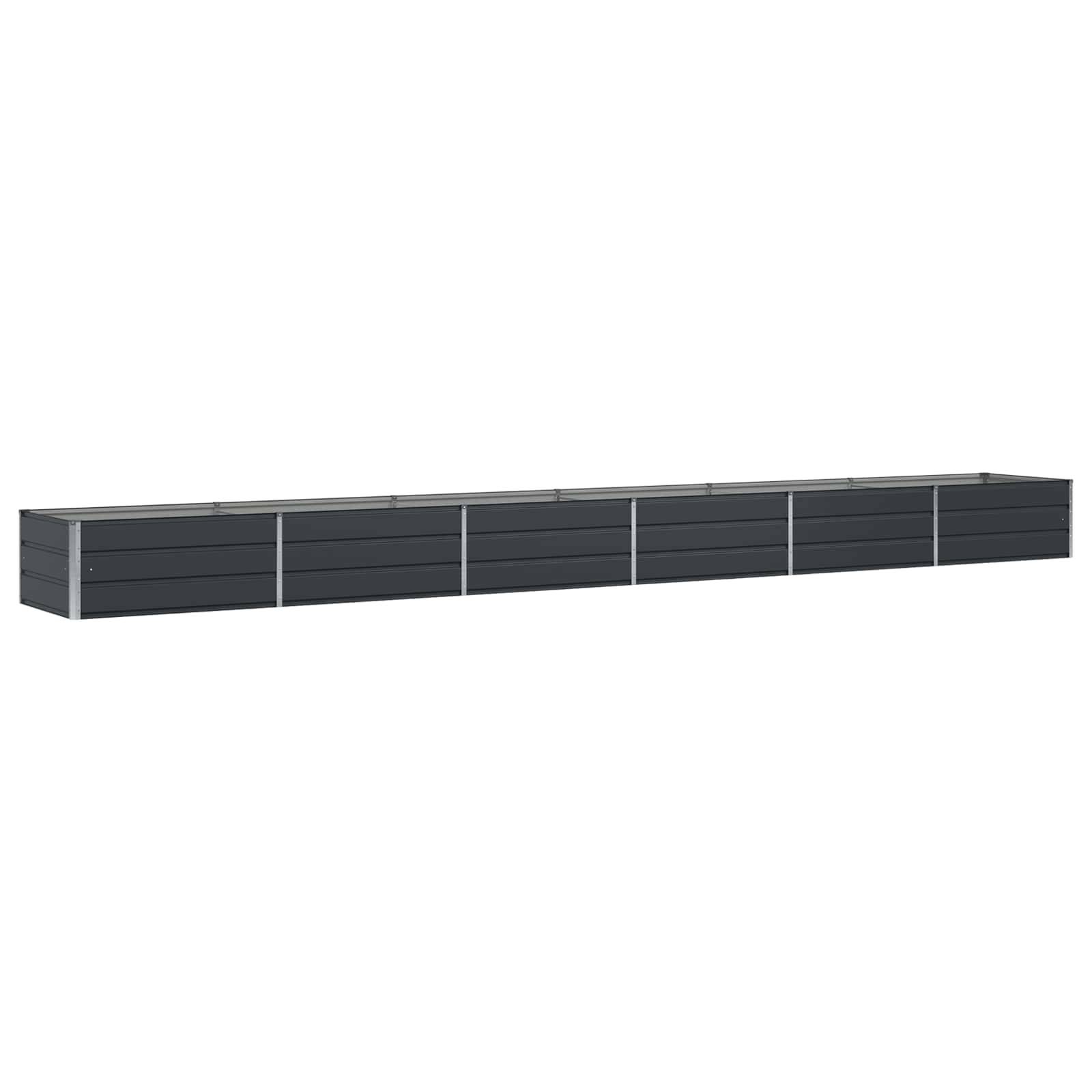 vidaXL Pflanzkübel Anthrazit 600 x 80 x 45 cm Stahl