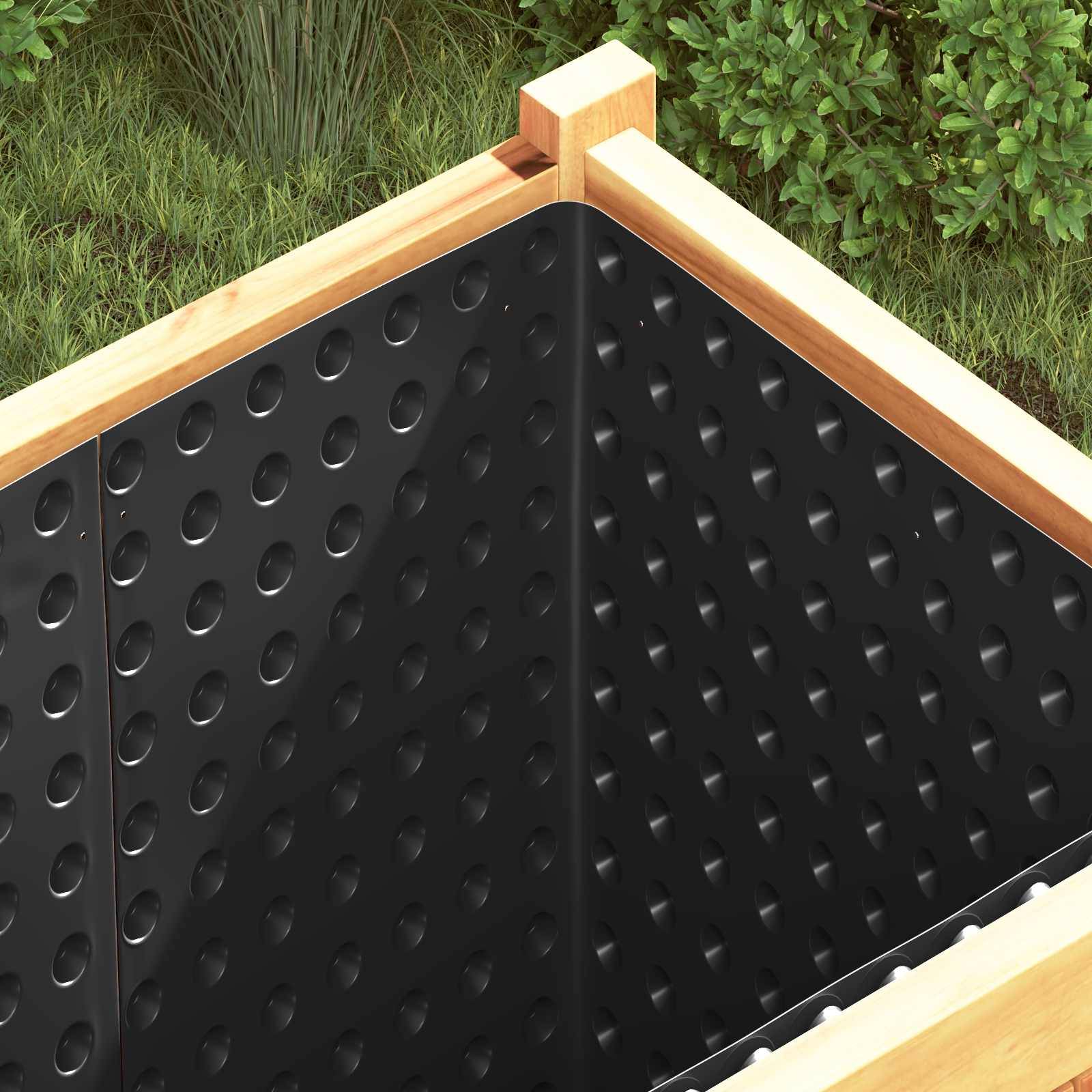 vidaXL Dimpled Drainage Sheet 2 pcs Schwarz 0,5 x 20 m HDPE