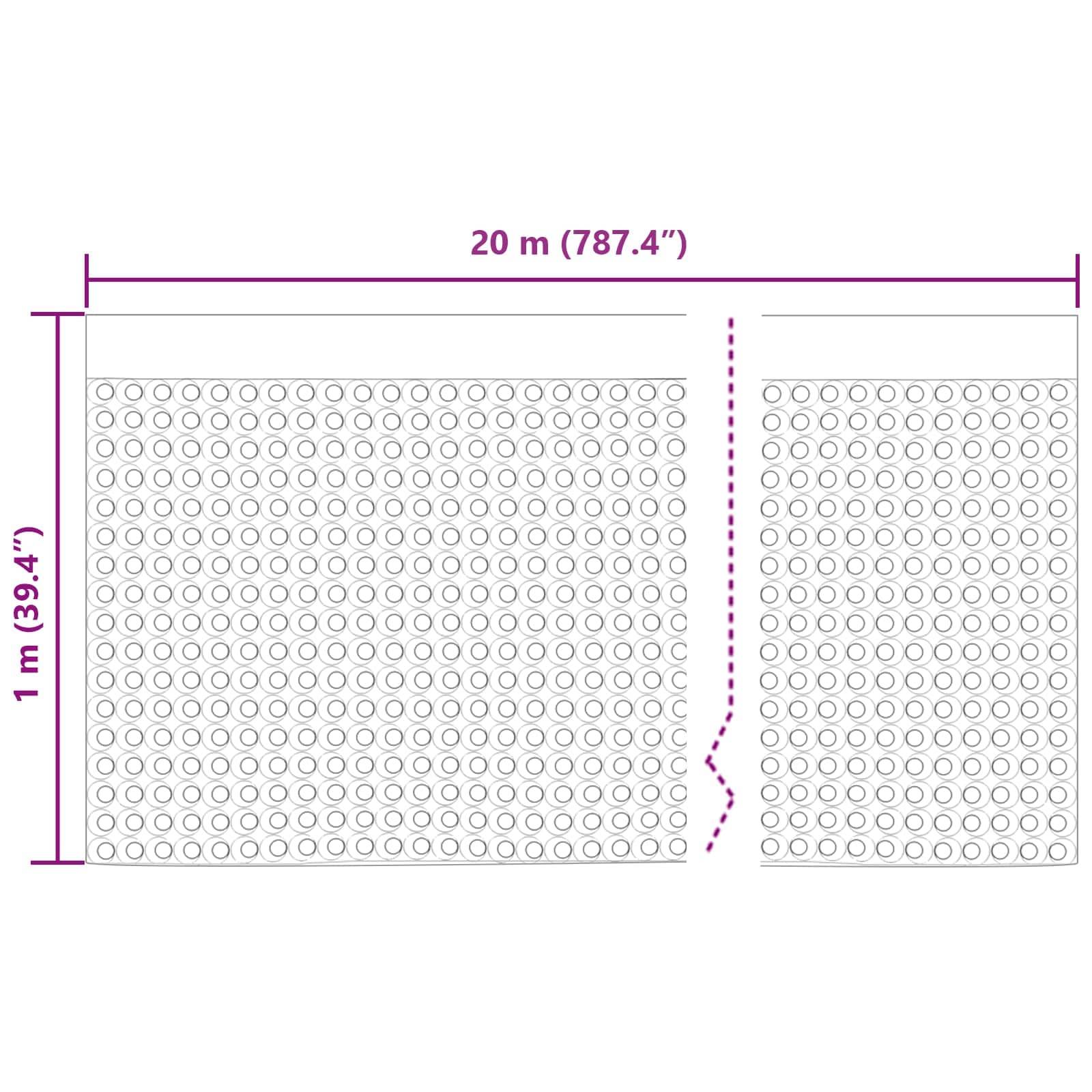 vidaXL Dimpled Drainage Sheet Schwarz 1 x 20 m HDPE