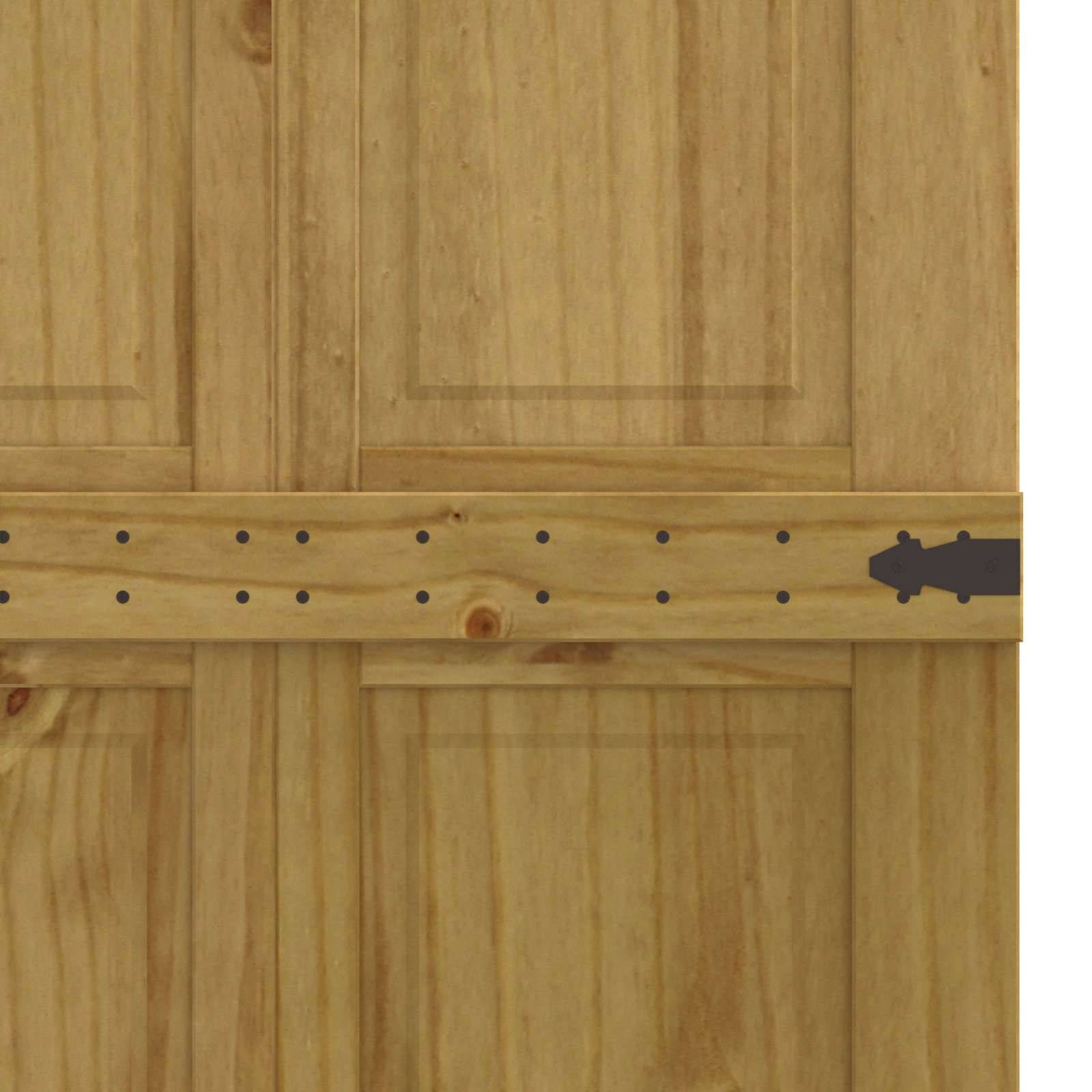 vidaXL Scheunentür Corona Honigbraun 70 x 210 cm Massives Kiefernholz