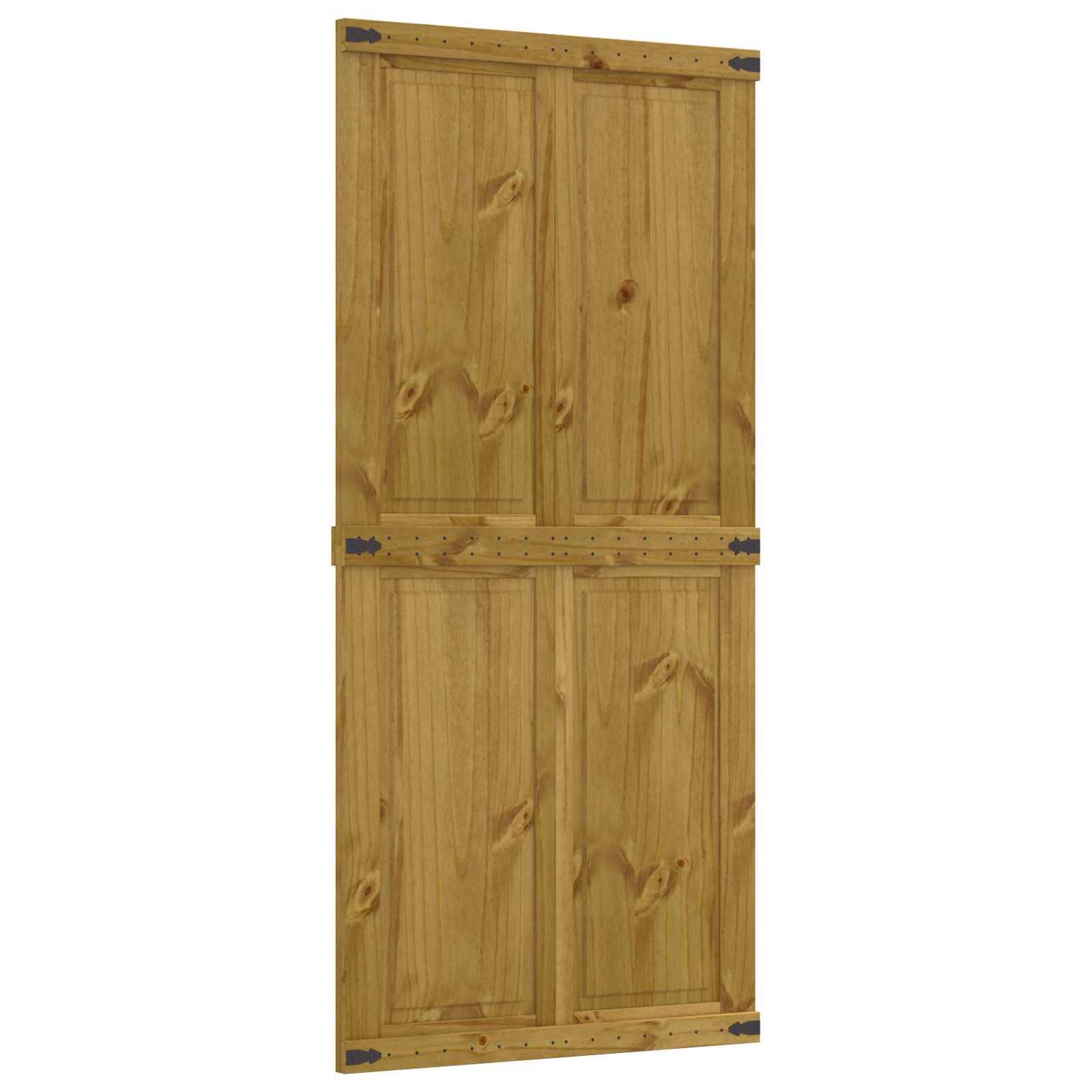 vidaXL Scheunentür Corona Honigbraun 100 x 210 cm Massives Kiefernholz