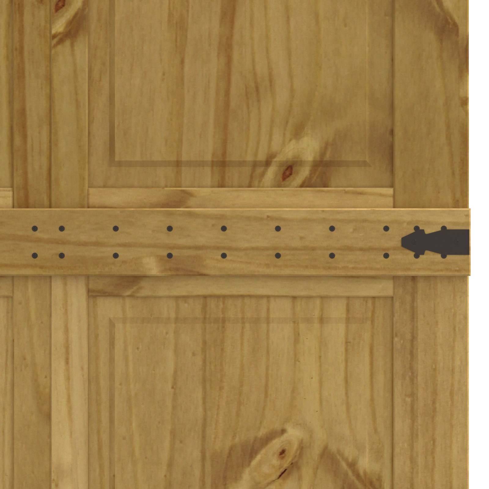 vidaXL Scheunentür Corona Honigbraun 100 x 210 cm Massives Kiefernholz