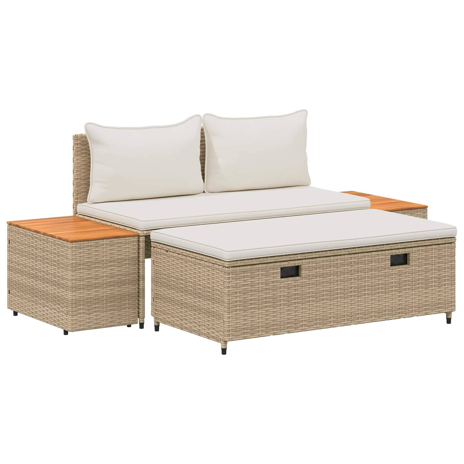 vidaXL Outdoor-Sofagarnitur 4-Sitzanzahl 4 pcs 55 x 30 x 39 cm