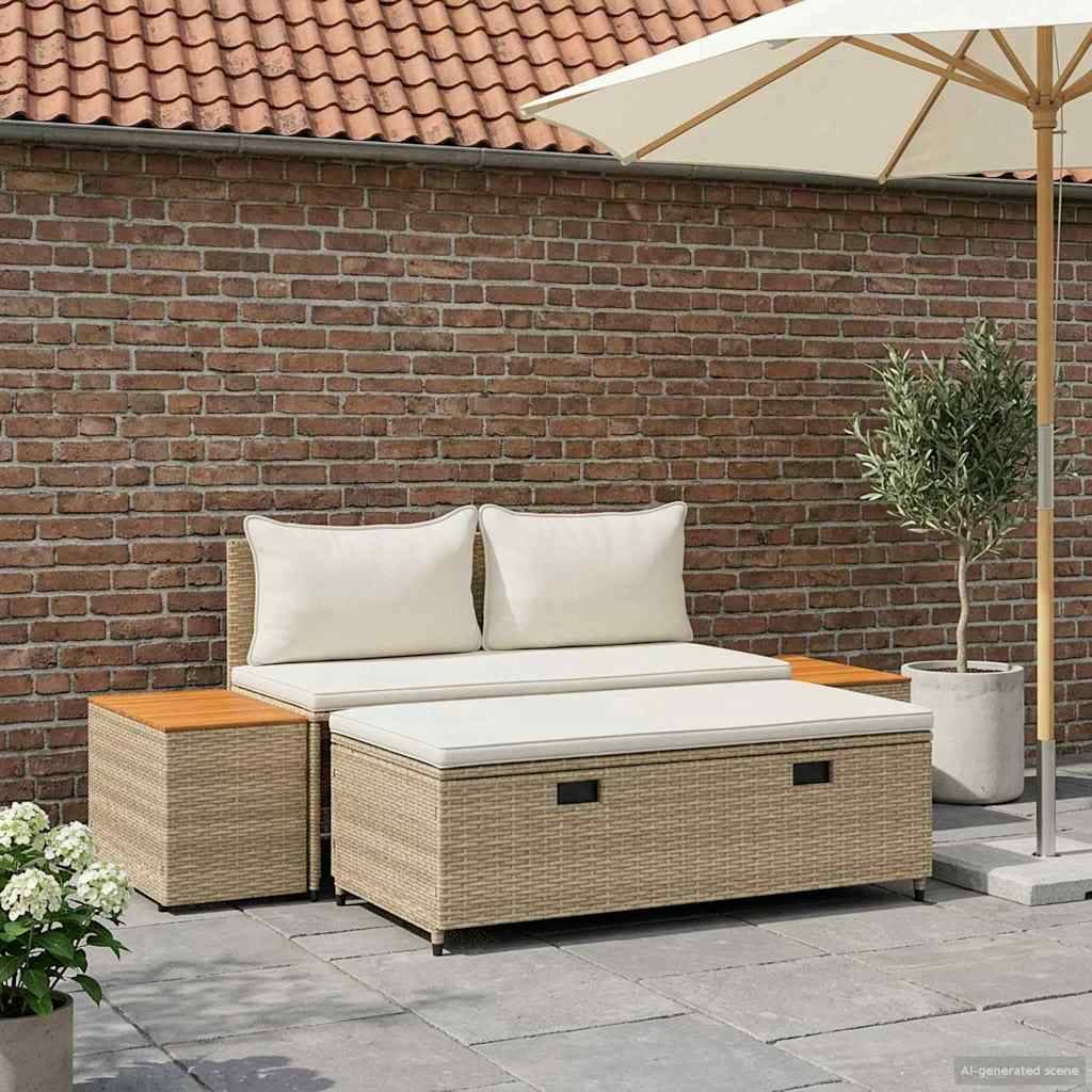 vidaXL Outdoor-Sofagarnitur 4-Sitzanzahl 4 pcs 55 x 30 x 39 cm