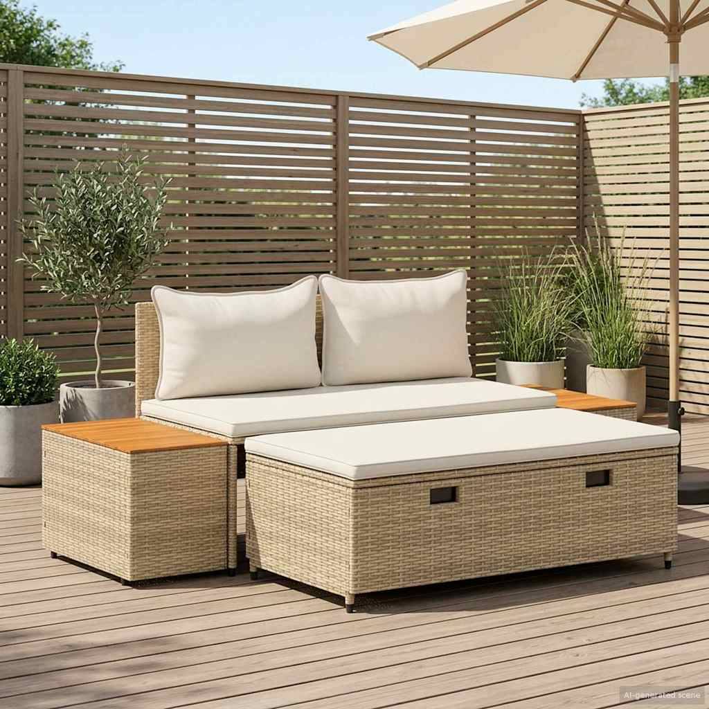 vidaXL Outdoor-Sofagarnitur 4-Sitzanzahl 4 pcs 55 x 30 x 39 cm