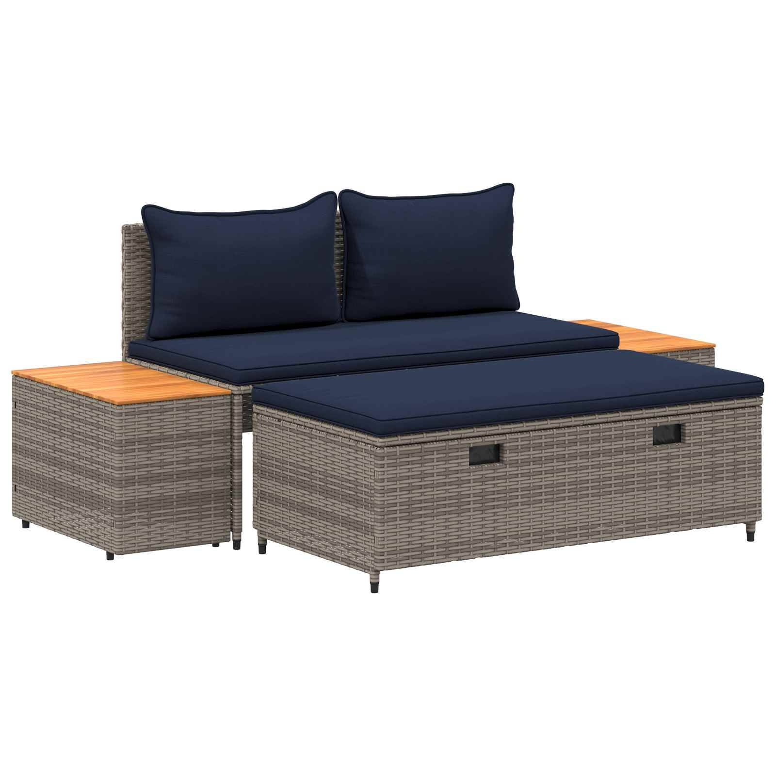vidaXL Outdoor-Sofagarnitur 4-Sitzanzahl 4 pcs 55 x 30 x 39 cm