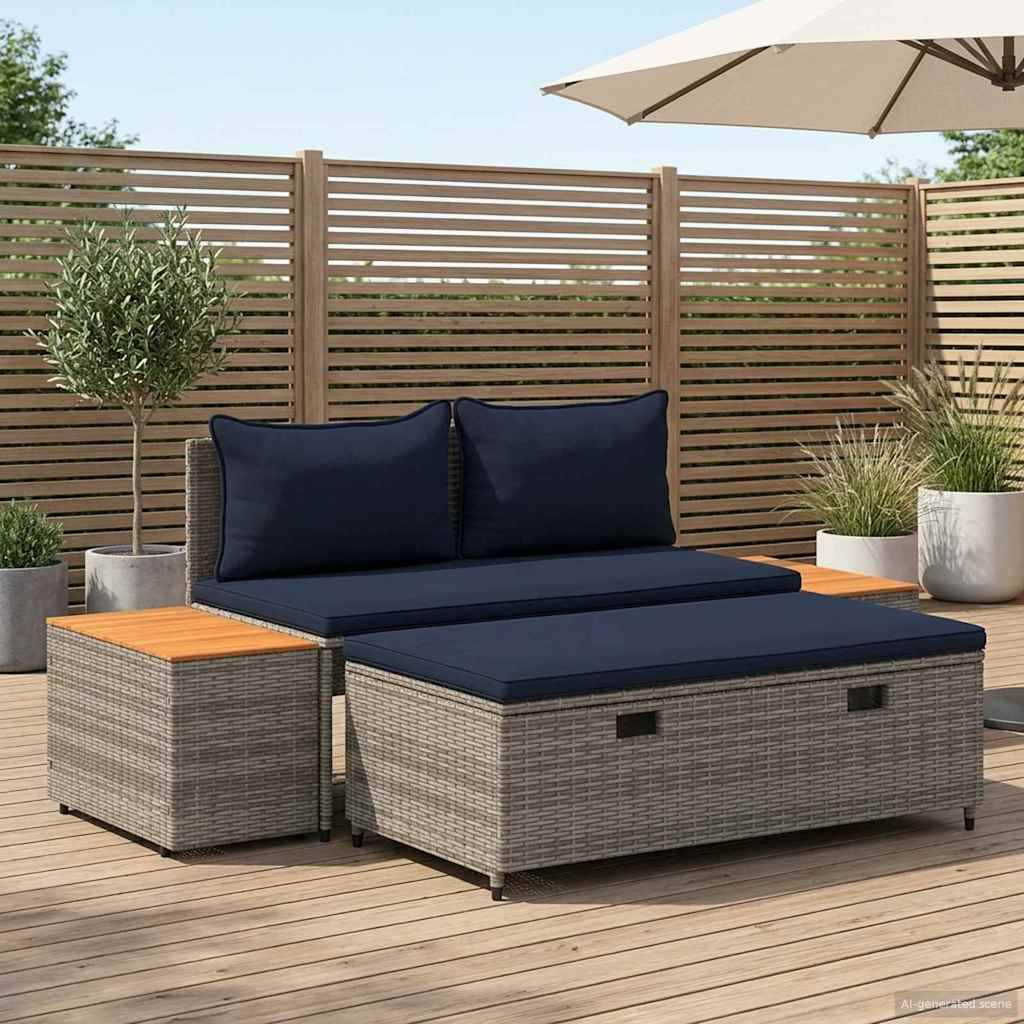 vidaXL Outdoor-Sofagarnitur 4-Sitzanzahl 4 pcs 55 x 30 x 39 cm