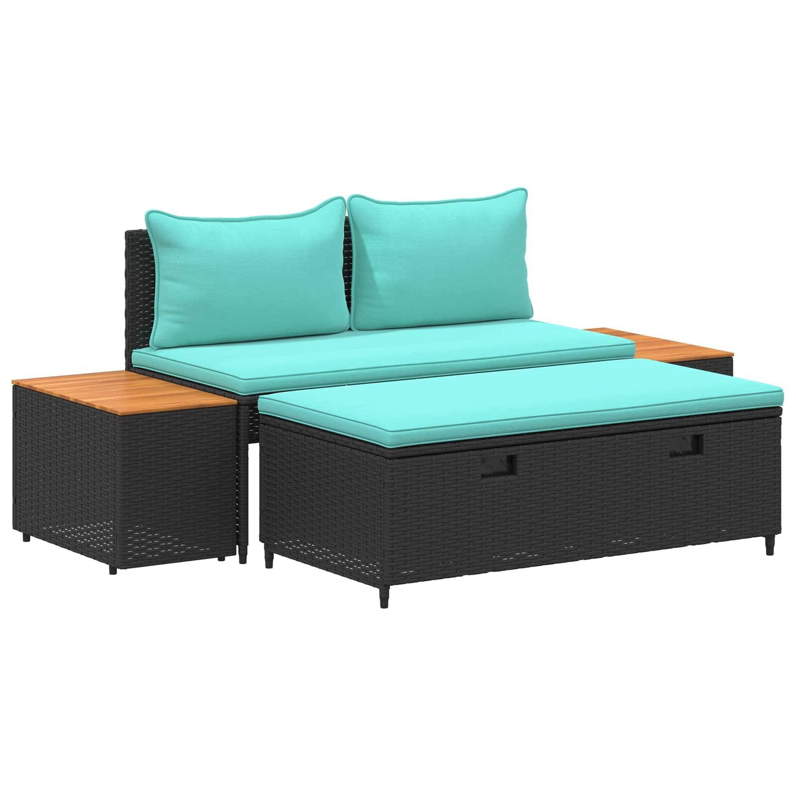vidaXL Outdoor-Sofagarnitur 4-Sitzanzahl 4 pcs 55 x 30 x 39 cm