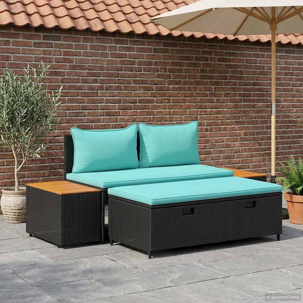 vidaXL Outdoor-Sofagarnitur 4-Sitzanzahl 4 pcs 55 x 30 x 39 cm