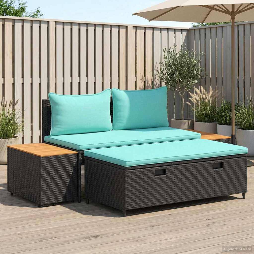 vidaXL Outdoor-Sofagarnitur 4-Sitzanzahl 4 pcs 55 x 30 x 39 cm