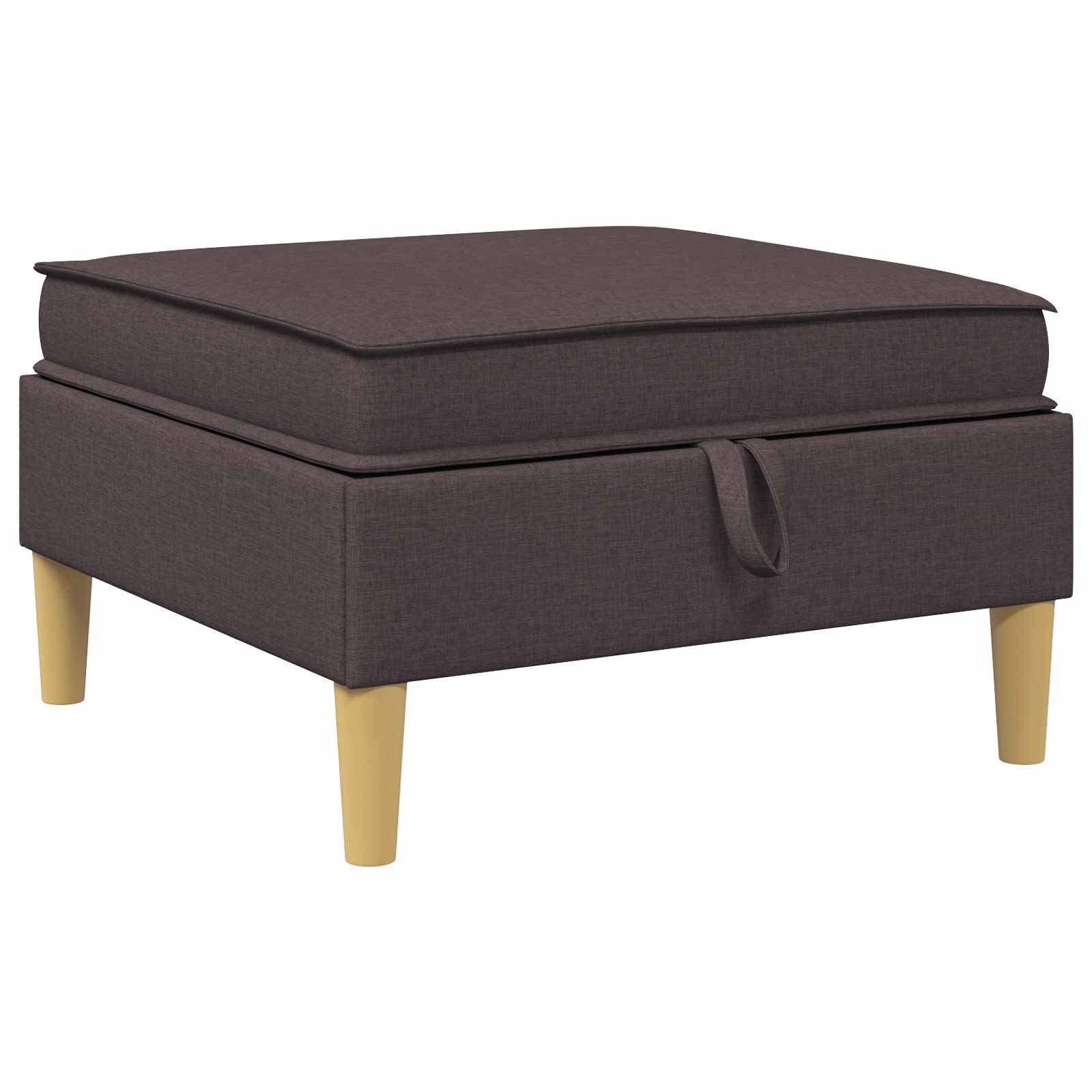 vidaXL Sofa-Hocker mit Stauraum Dunkelbraun Stoff