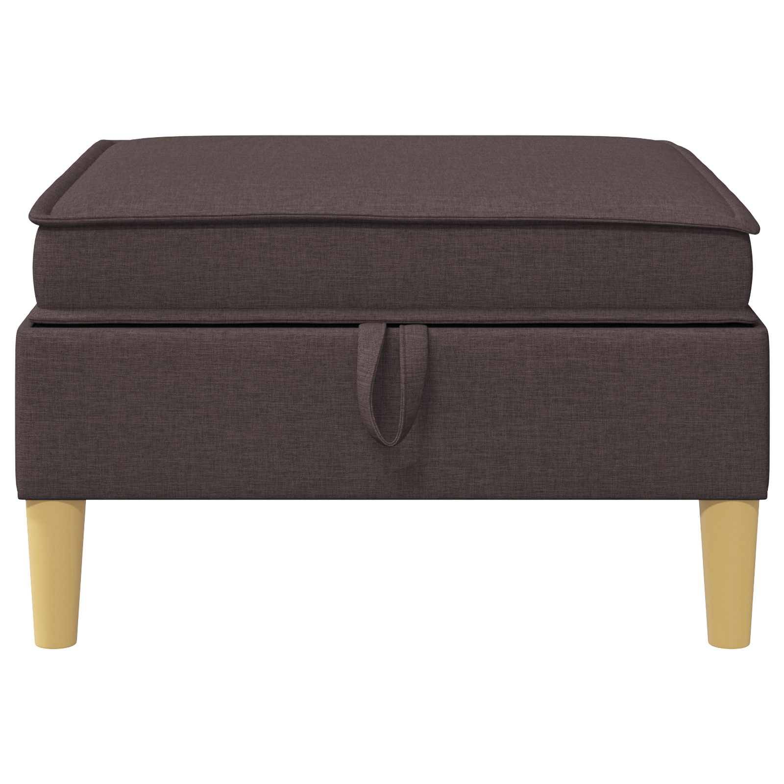 vidaXL Sofa-Hocker mit Stauraum Dunkelbraun Stoff