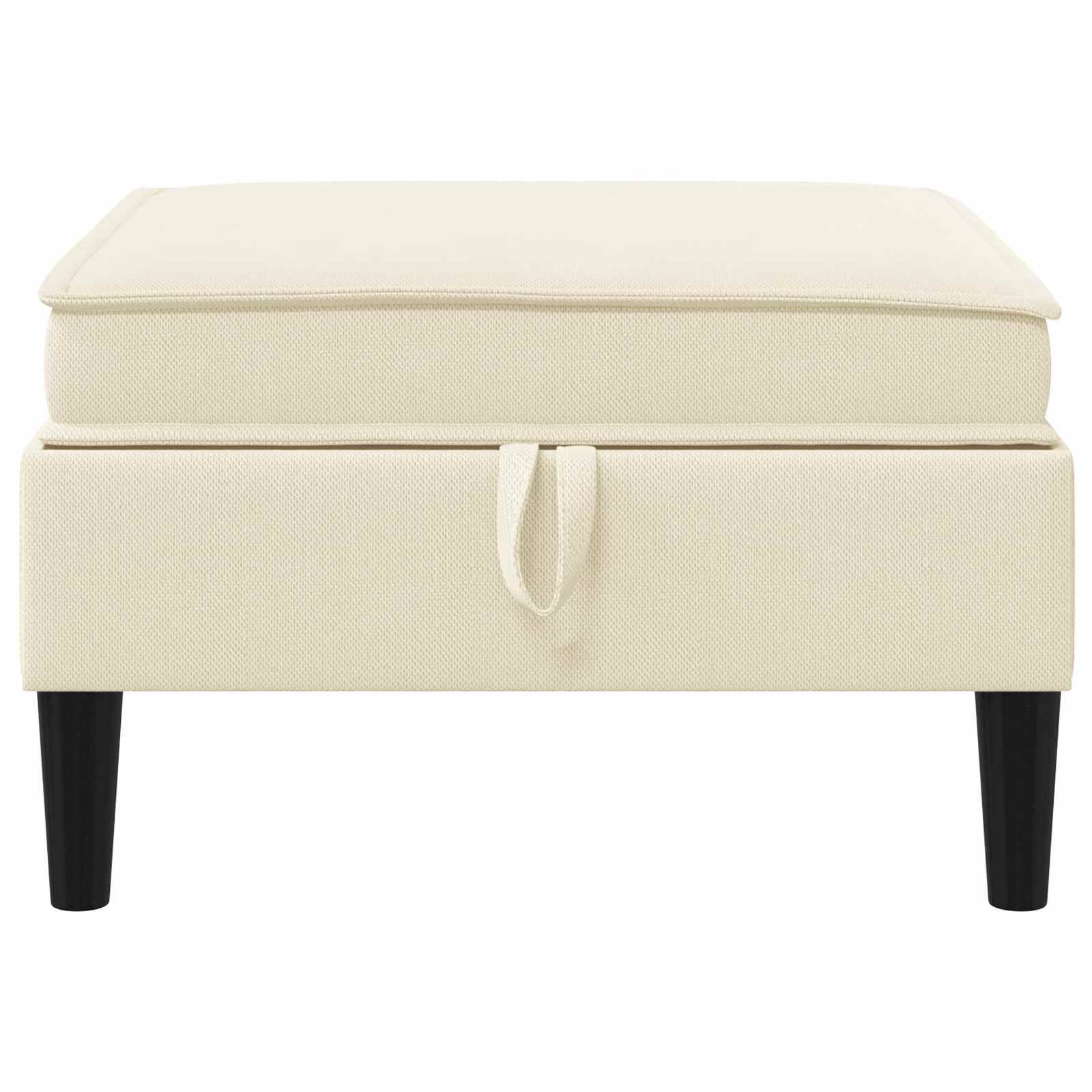 vidaXL Sofa-Hocker mit Stauraum Creme Samt