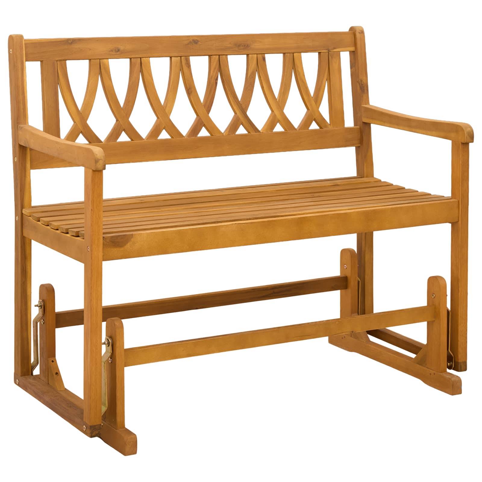 vidaXL Garten Schaukeltbank Natur 110 x 59 x 97 cm Massivholz Akazie