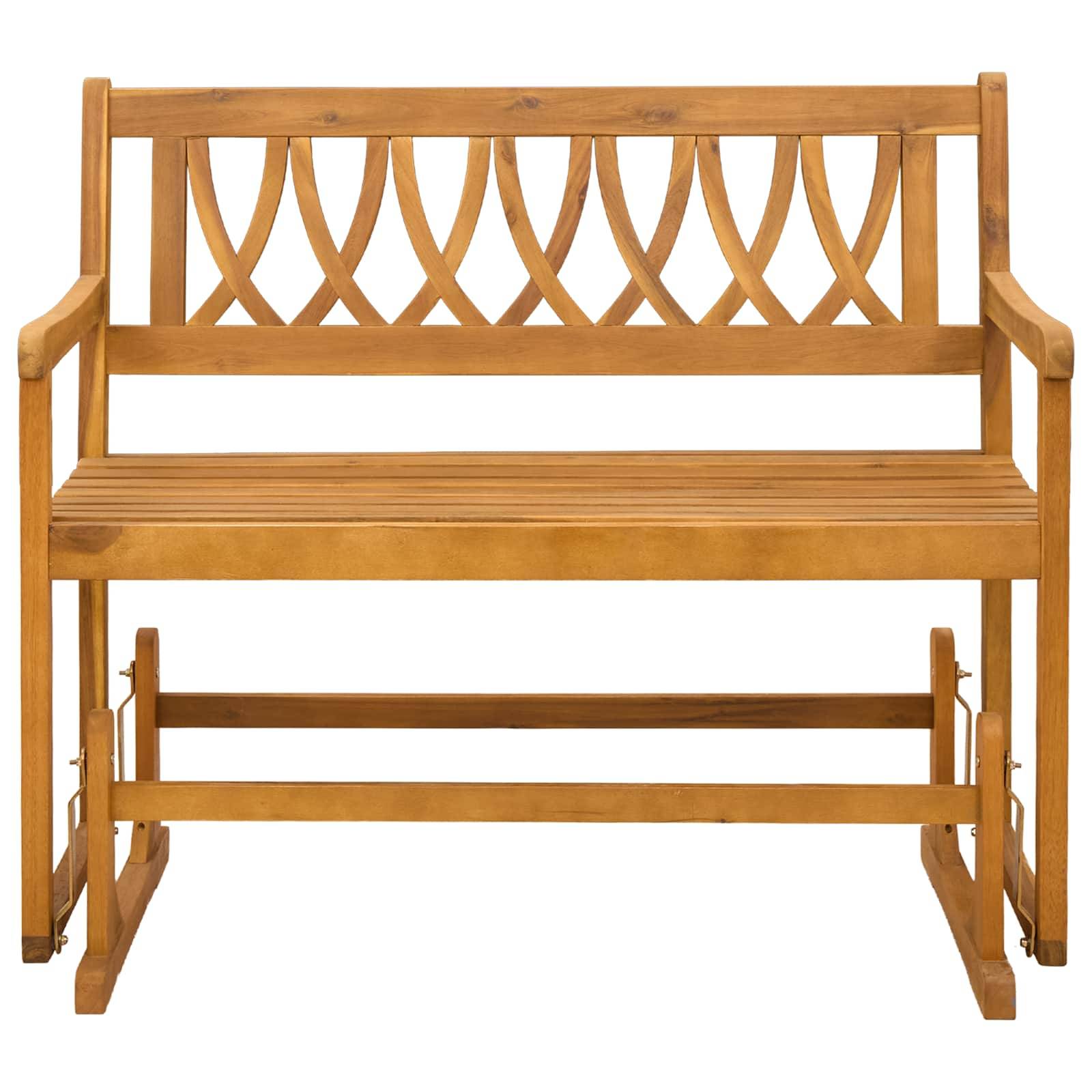 vidaXL Garten Schaukeltbank Natur 110 x 59 x 97 cm Massivholz Akazie