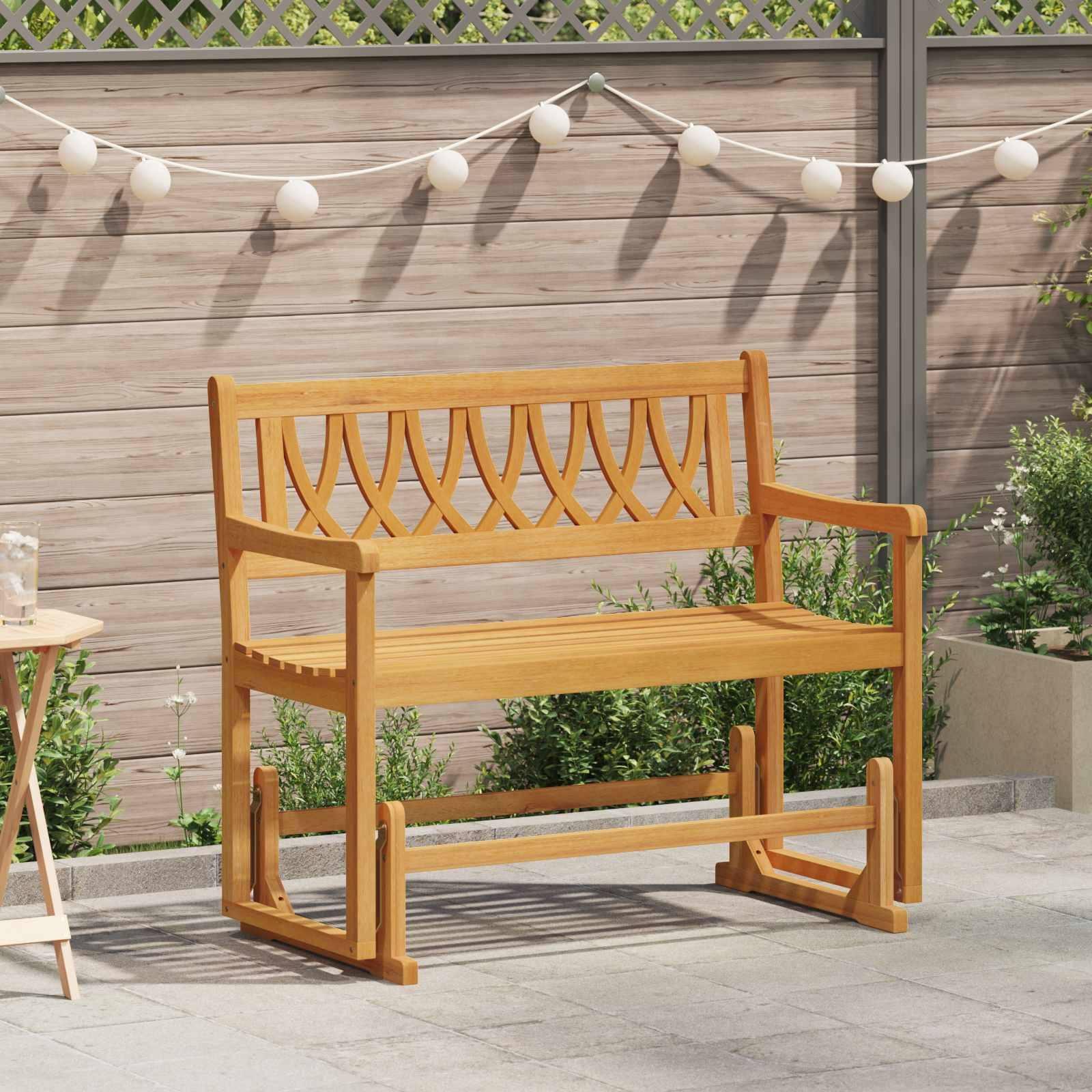 vidaXL Garten Schaukeltbank Natur 110 x 59 x 97 cm Massivholz Akazie
