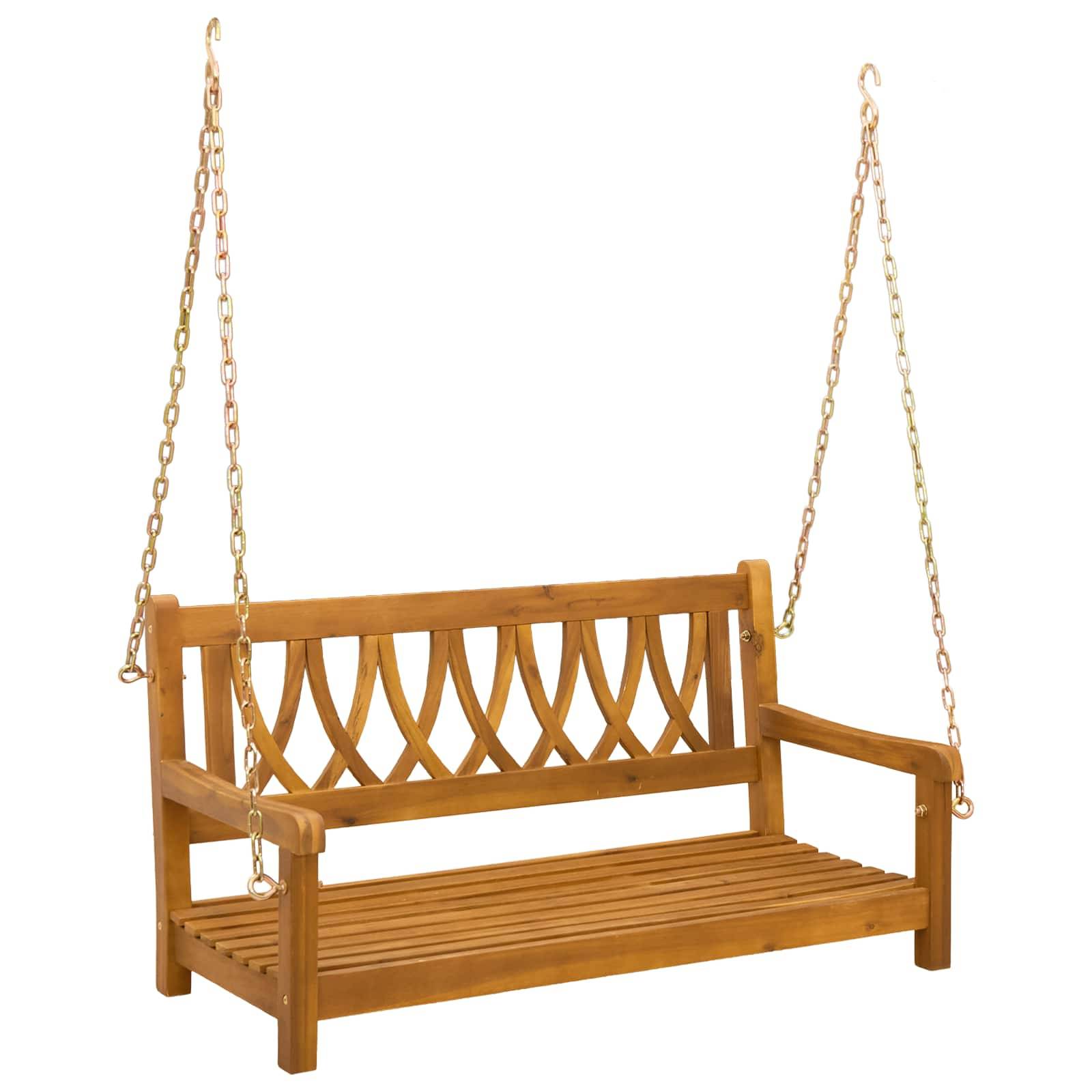 vidaXL Gartenschaukelbank Natur 110 x 56 x 58 cm Massivholz Akazie