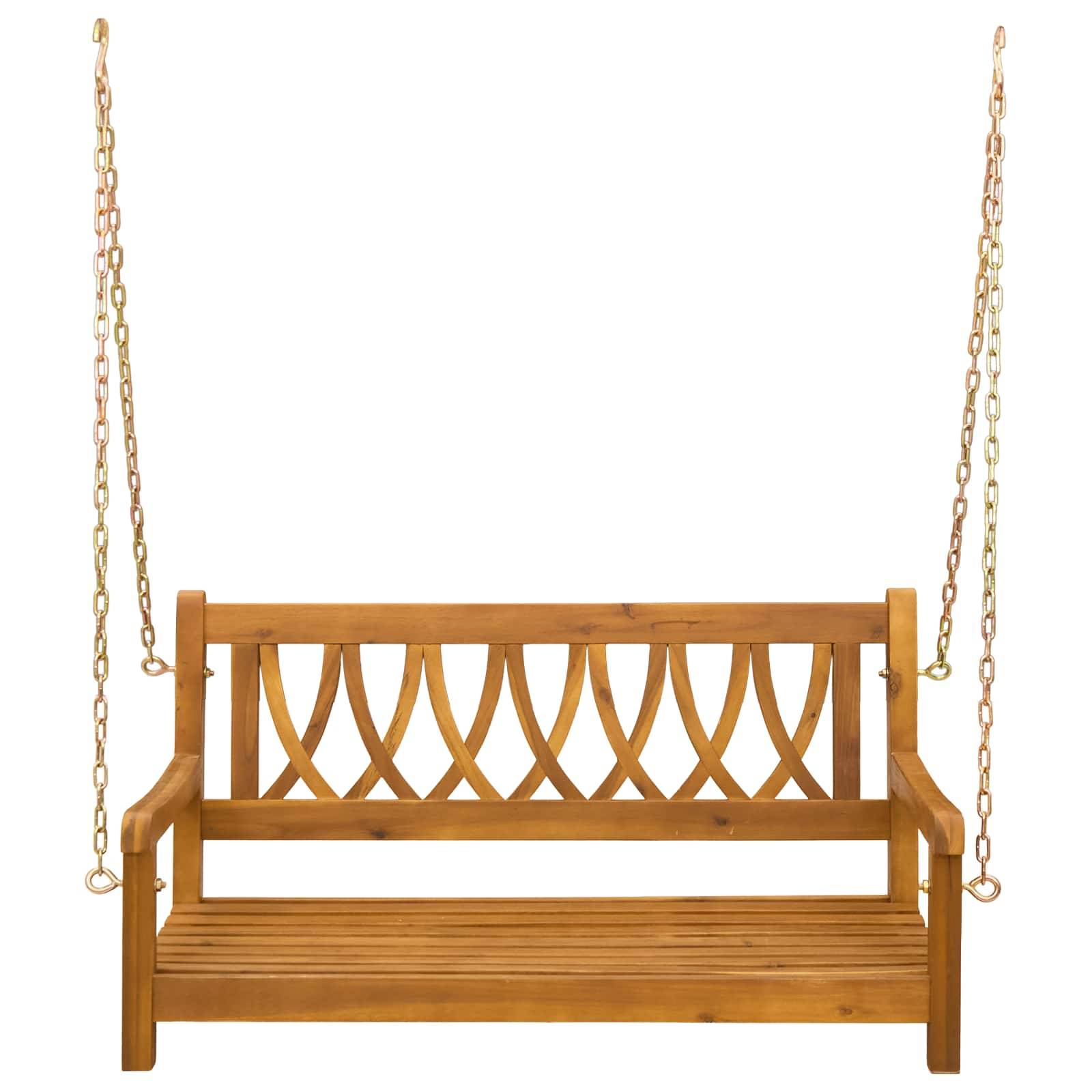vidaXL Gartenschaukelbank Natur 110 x 56 x 58 cm Massivholz Akazie