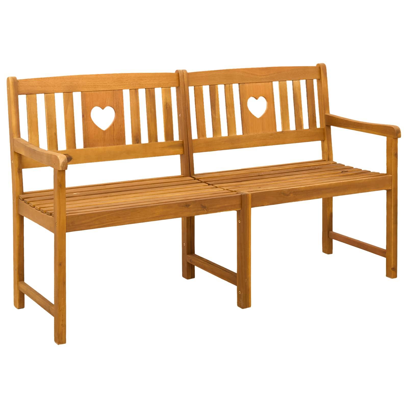 vidaXL Bank Outdoor Natur 150 x 55,5 x 90 cm Massivholz Akazie