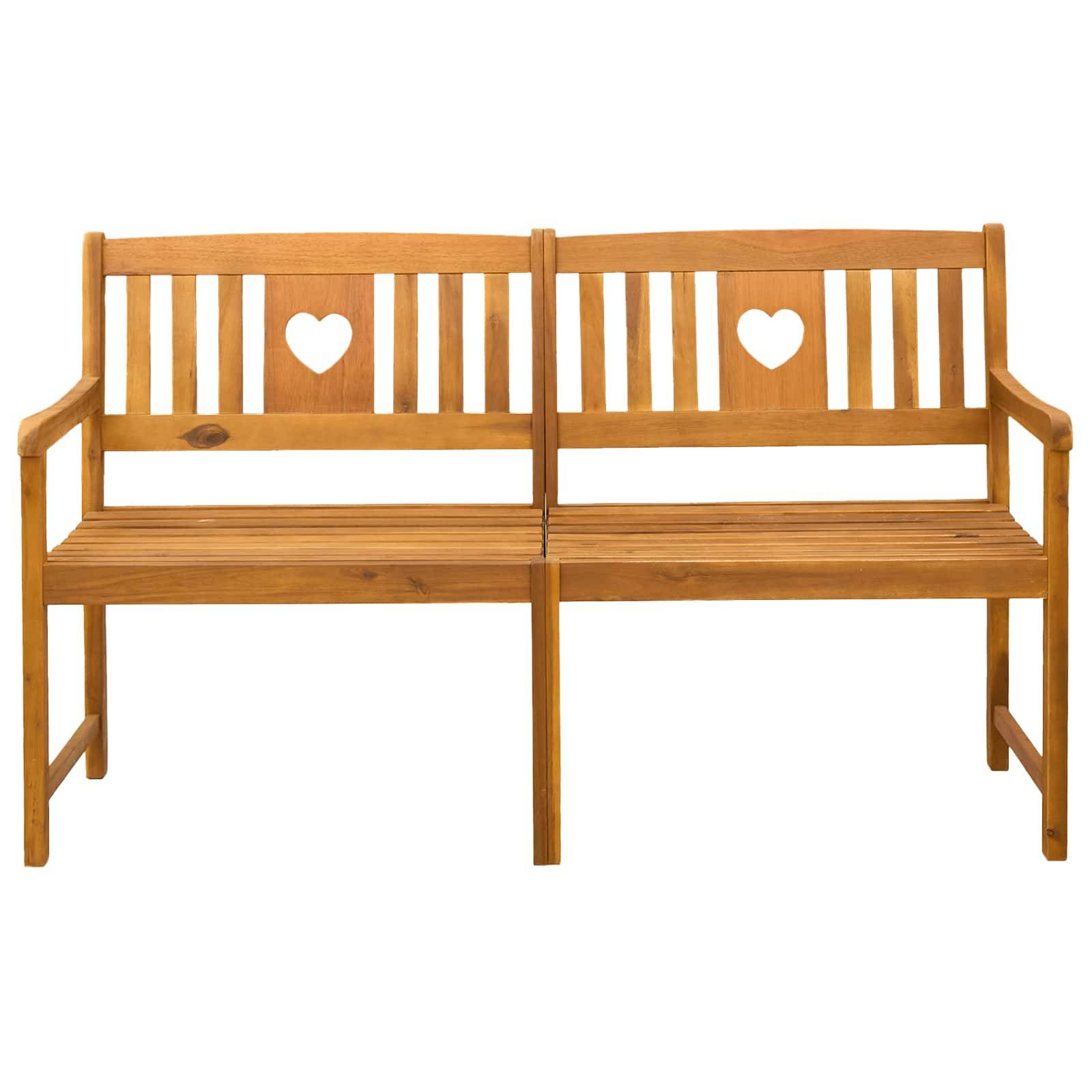 vidaXL Bank Outdoor Natur 150 x 55,5 x 90 cm Massivholz Akazie