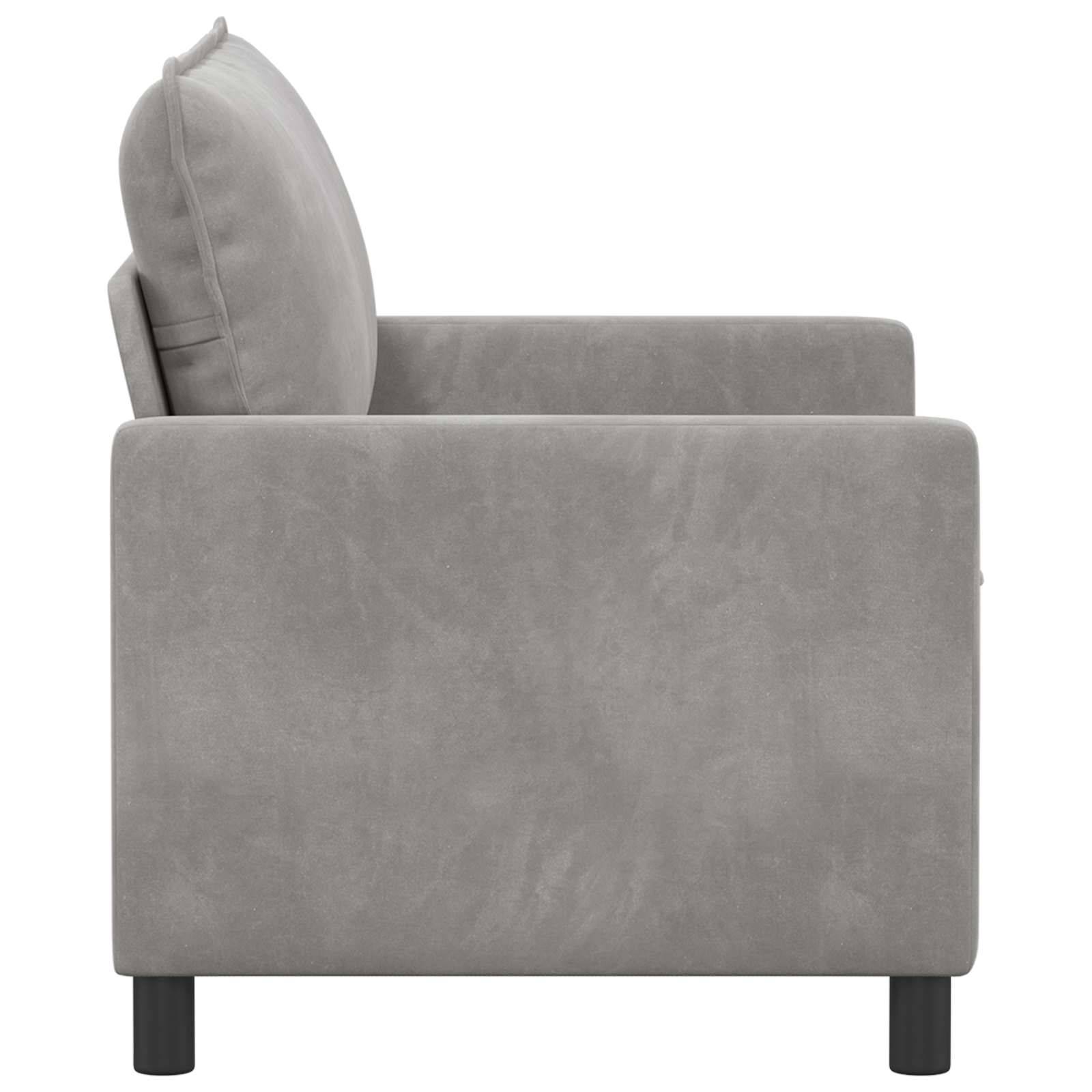 vidaXL Sofa Hellgrau 126 x 81 x 87,5 cm Samt
