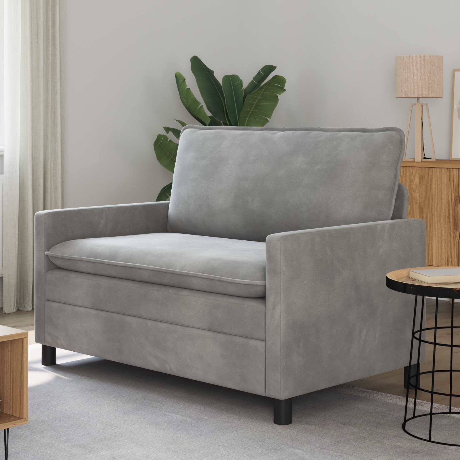 vidaXL Sofa Hellgrau 126 x 81 x 87,5 cm Samt