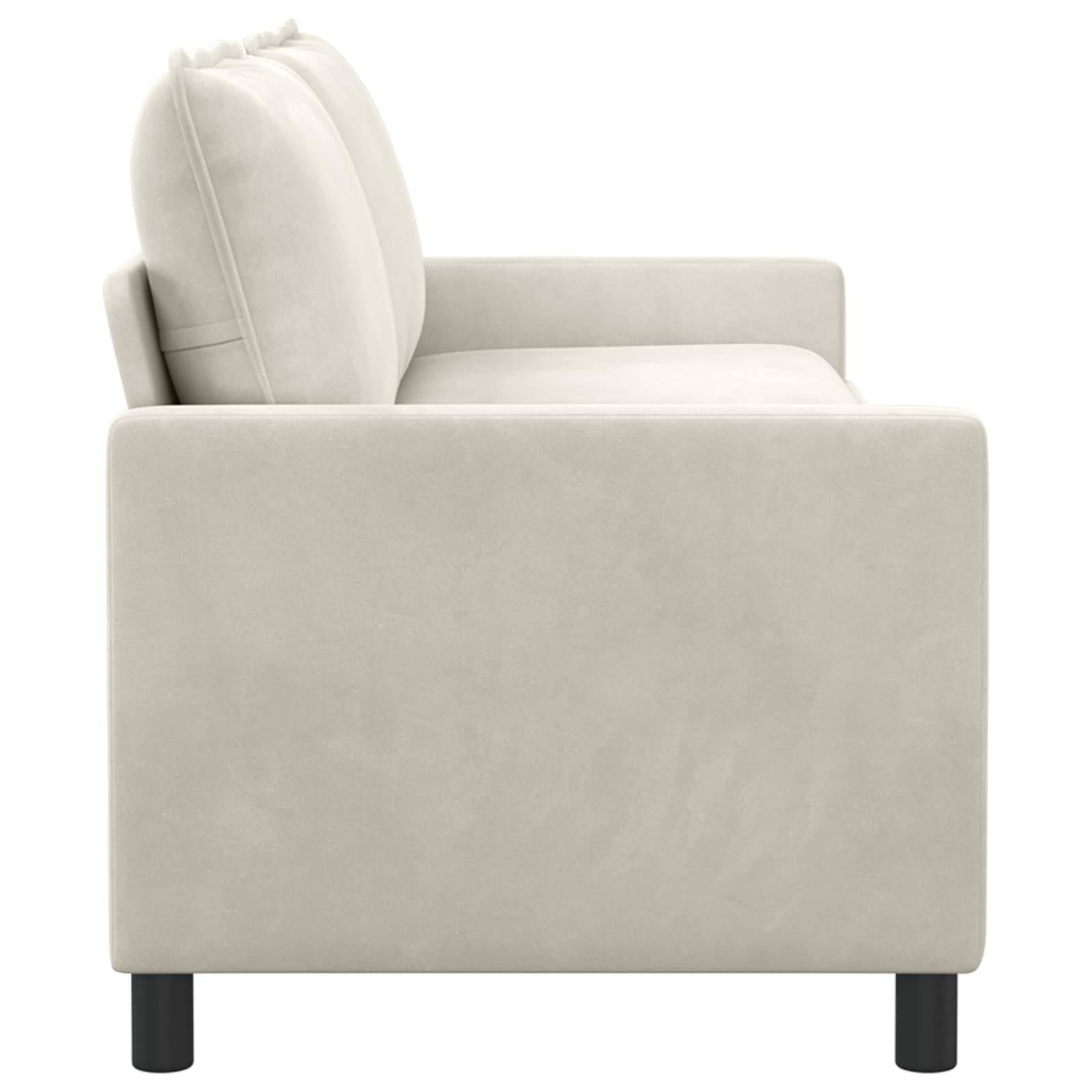 vidaXL Sofa Creme 196 x 81 x 87,5 cm Samt