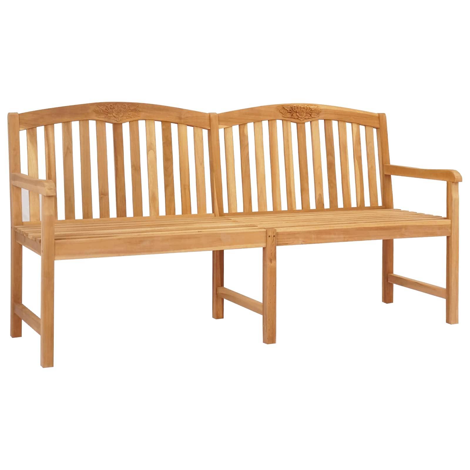 vidaXL Handgefertigte Rosenbank Natur 150 x 60 x 90 cm Massivholz Teak