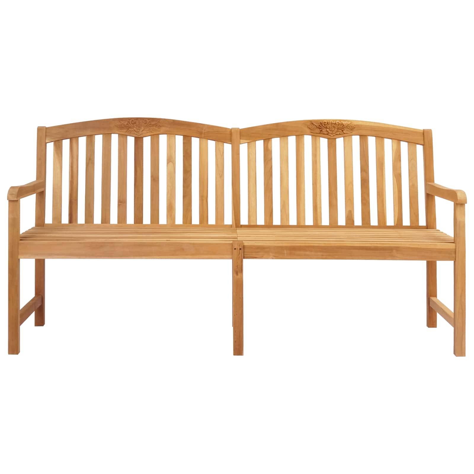 vidaXL Handgefertigte Rosenbank Natur 150 x 60 x 90 cm Massivholz Teak