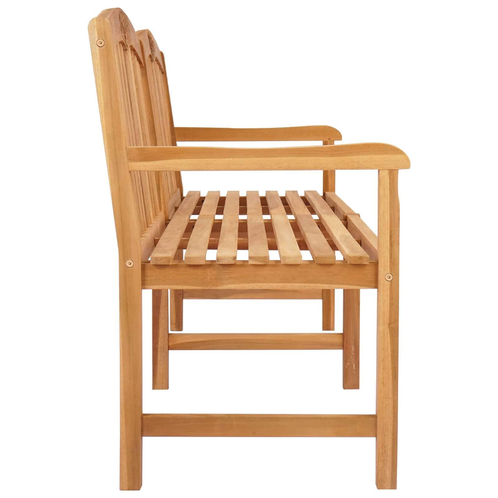 vidaXL Handgefertigte Rosenbank Natur 150 x 60 x 90 cm Massivholz Teak