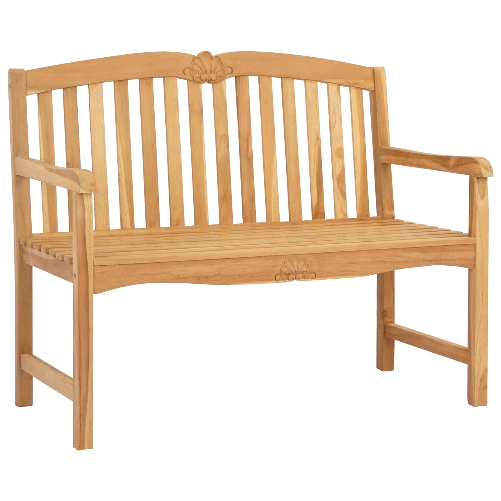 vidaXL Handgefertigte Rosenbank Natur 114 x 60 x 95 cm Massivholz Teak