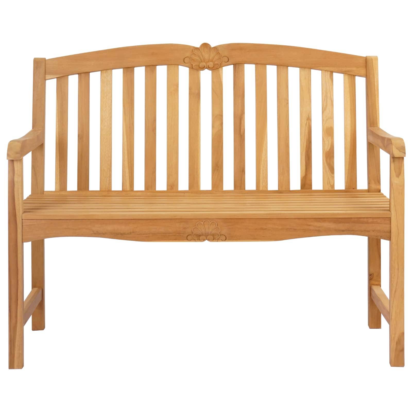 vidaXL Handgefertigte Rosenbank Natur 114 x 60 x 95 cm Massivholz Teak