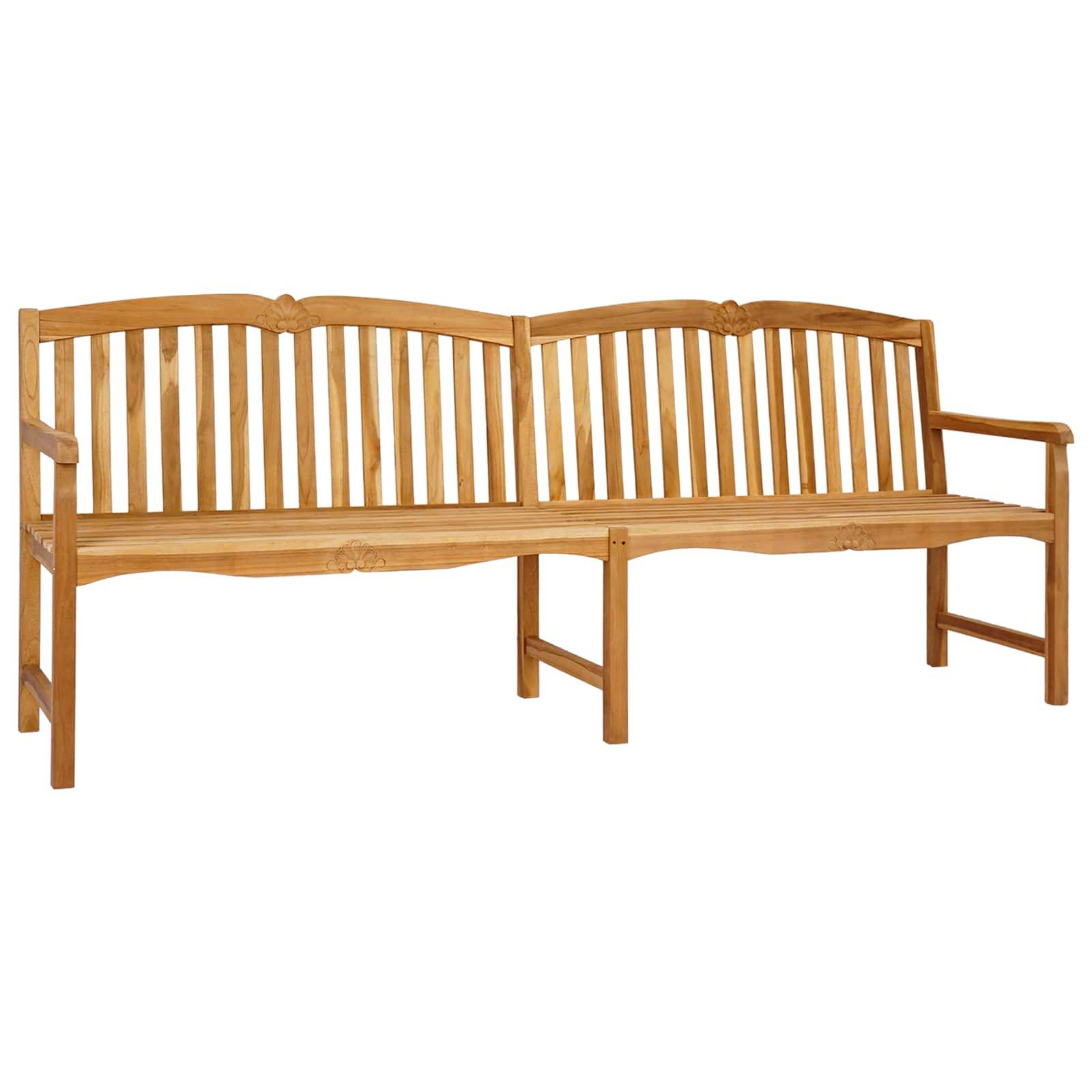 vidaXL Handgefertigte Rosenbank Natur 228 x 61 x 94,5 cm