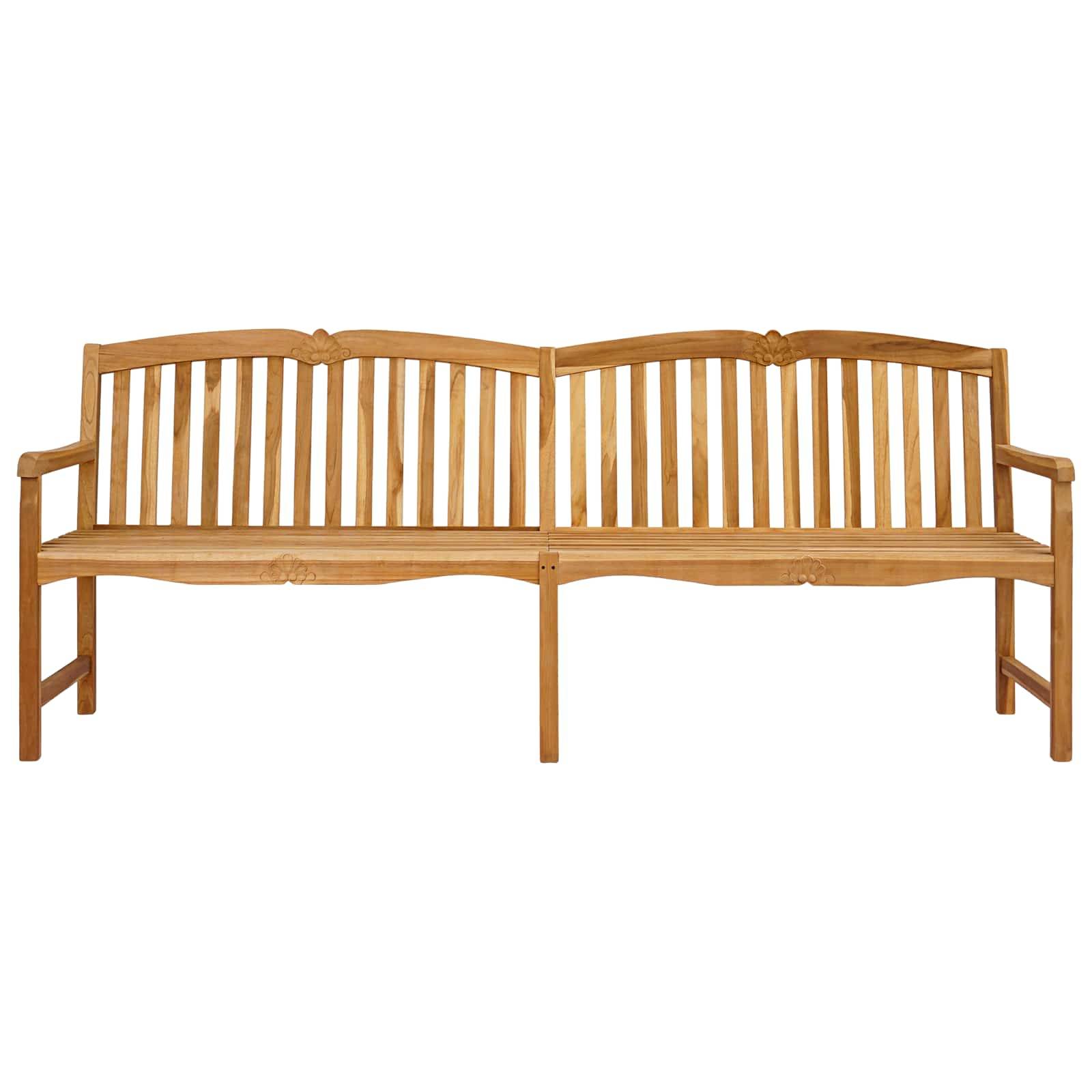vidaXL Handgefertigte Rosenbank Natur 228 x 61 x 94,5 cm