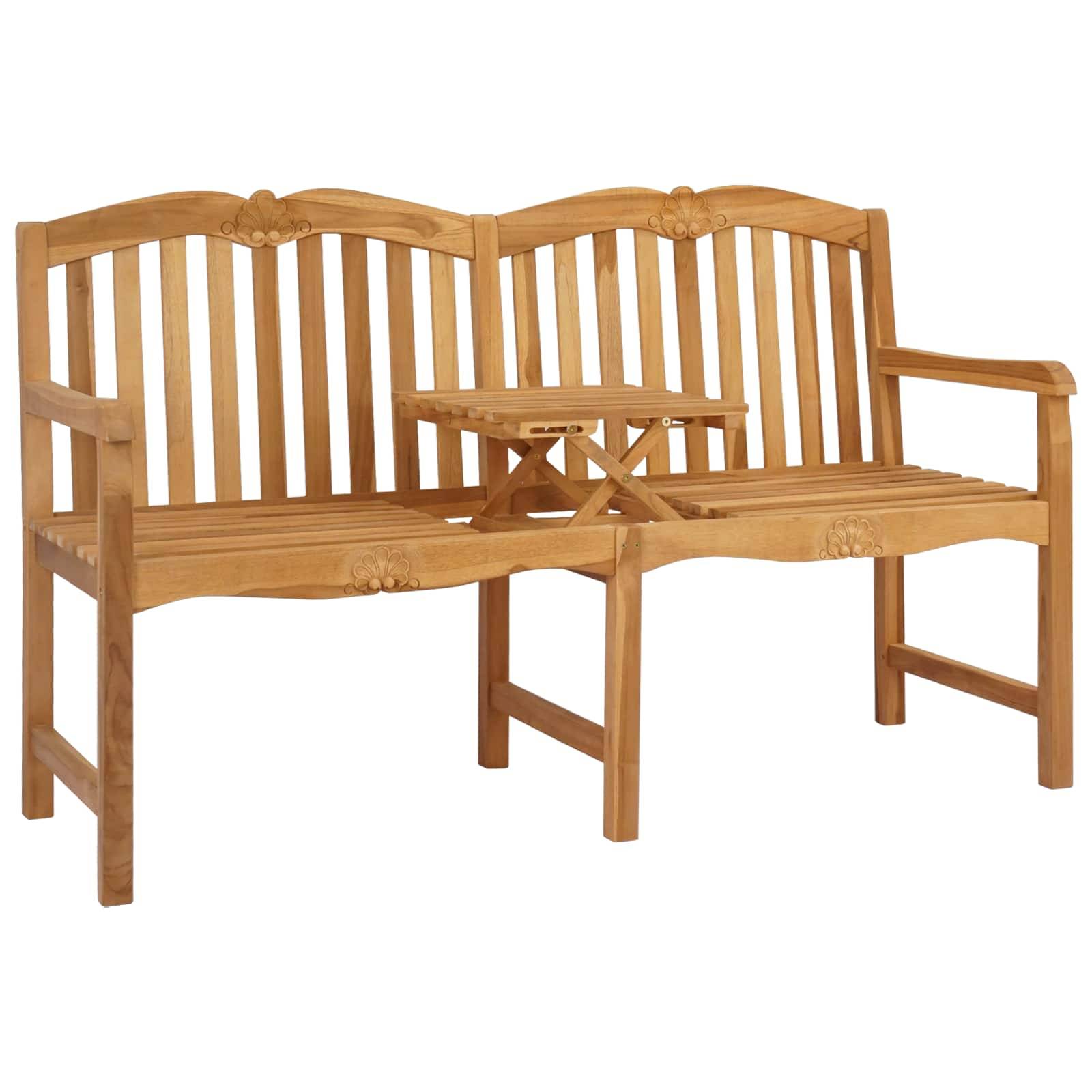vidaXL Handgefertigte Rosenbank Natur 155 x 60 x 94 cm Massivholz Teak
